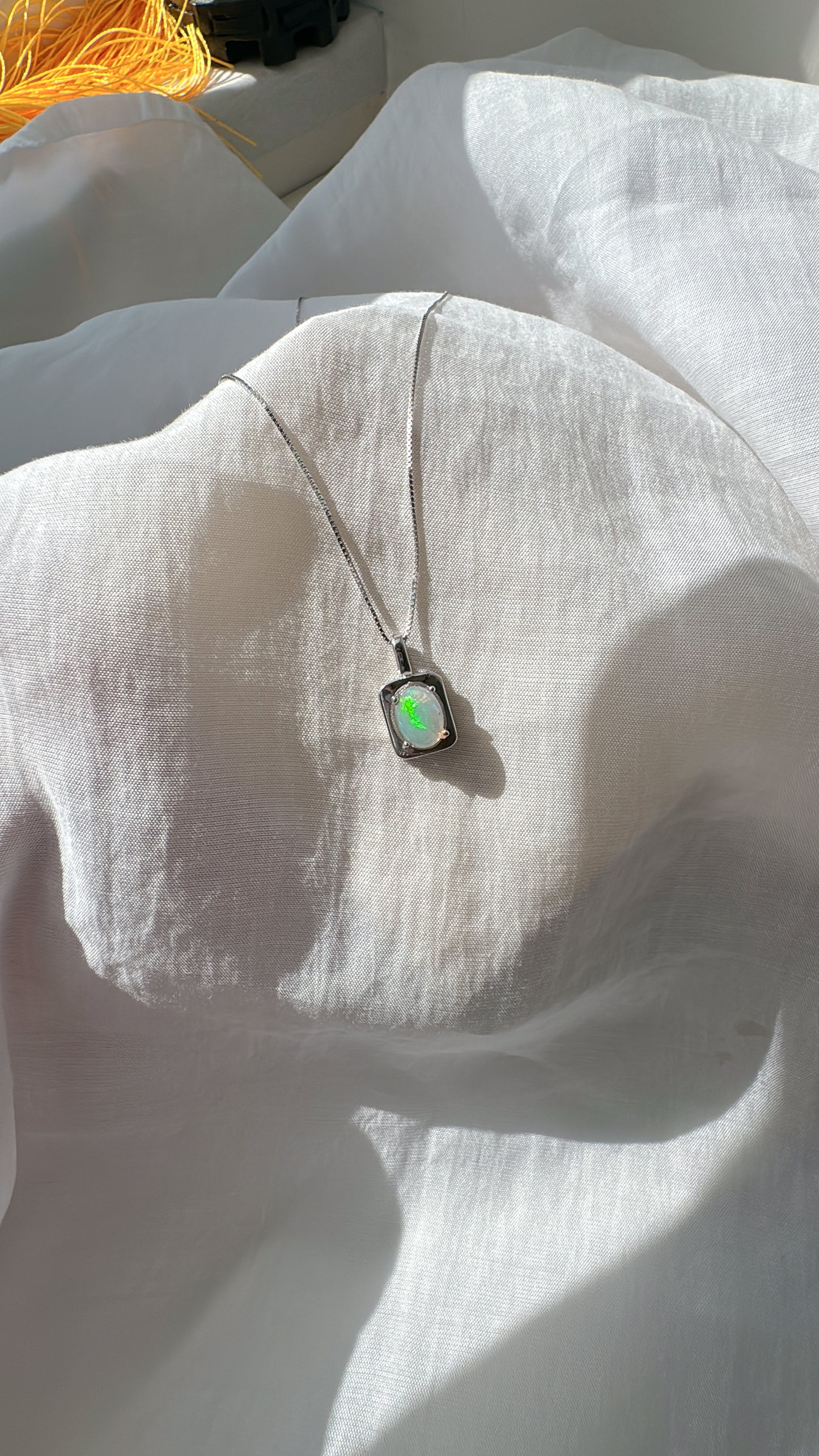 6x8mm |Opal Frame Necklace