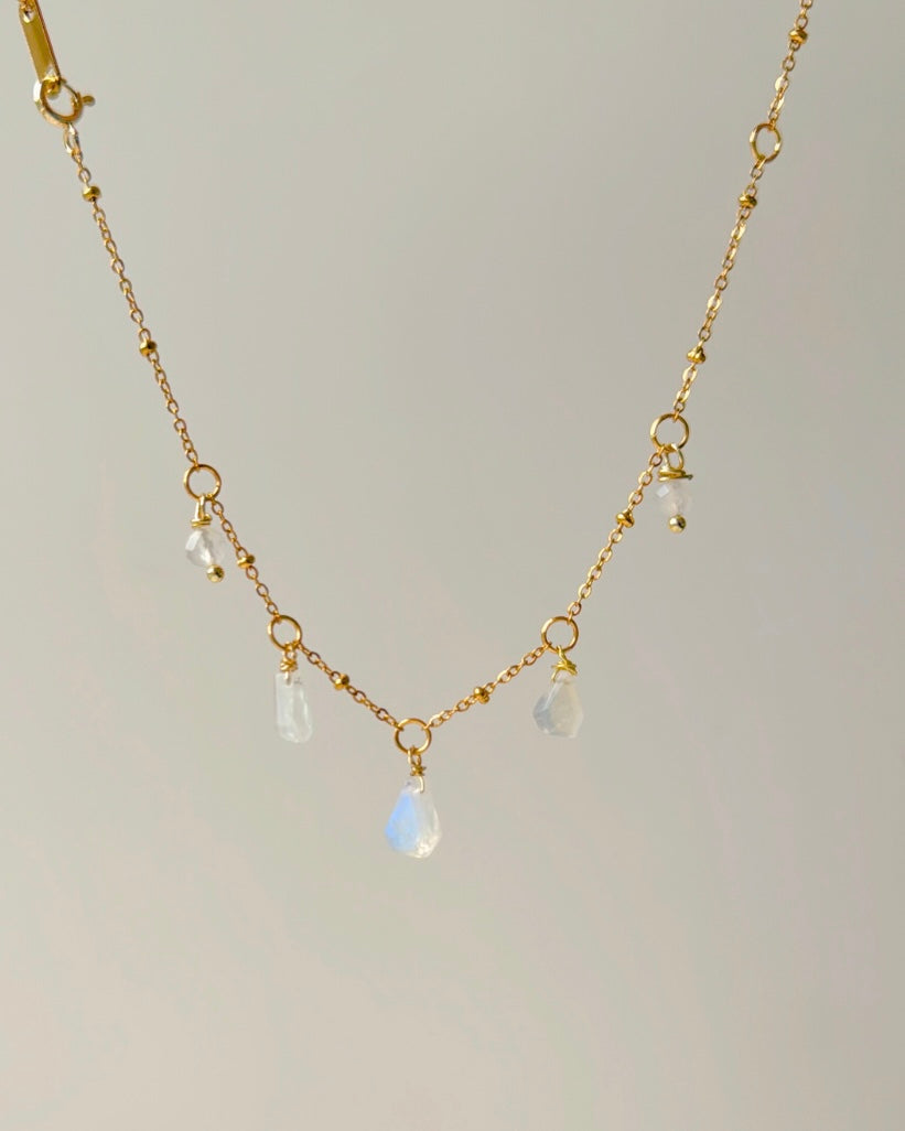 3 Drops 2ways Necklace|Tanzanite| Moonstone