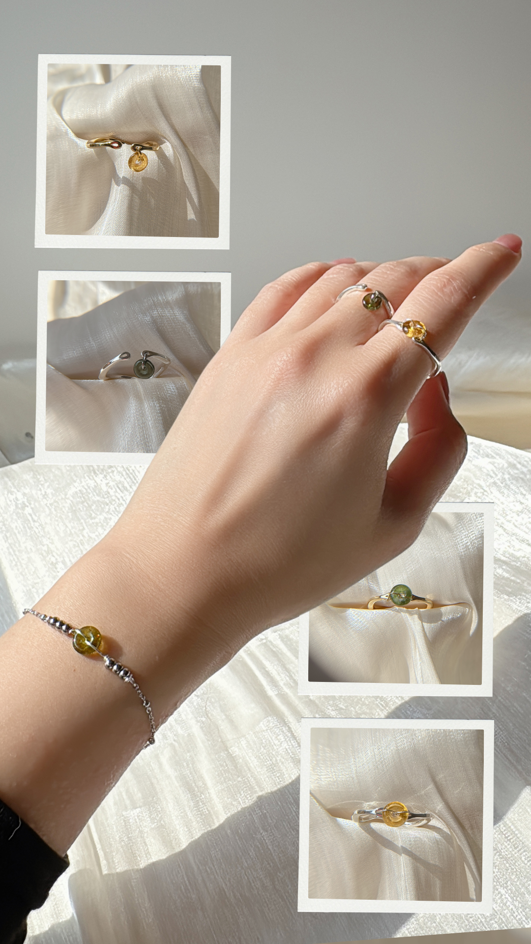 平安扣戒指| Lucky Doughnut Tourmaline Rings