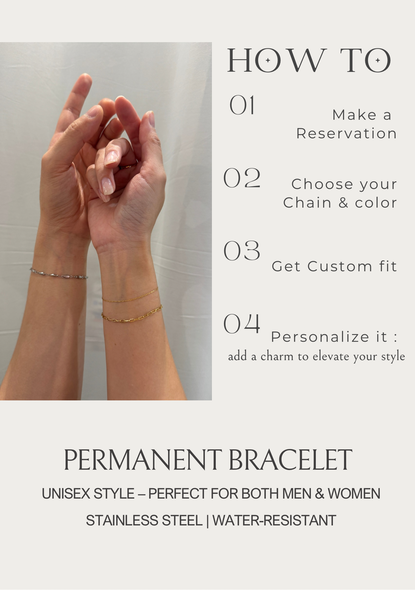 Permanent Bracelet | Appointment Deposit|promotion $499