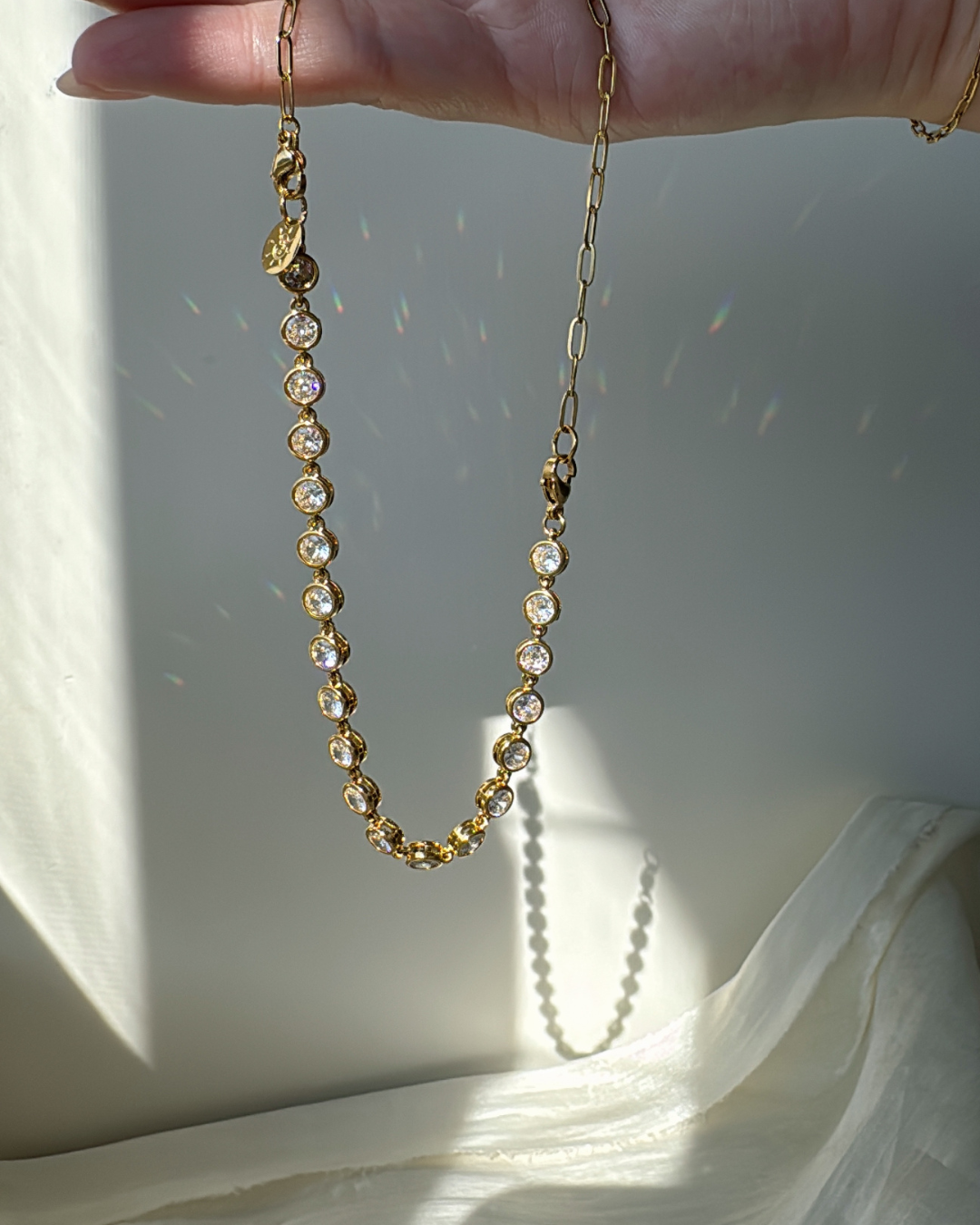 Bohemia 2-Way Sparkle CZ Necklace / Bracelet