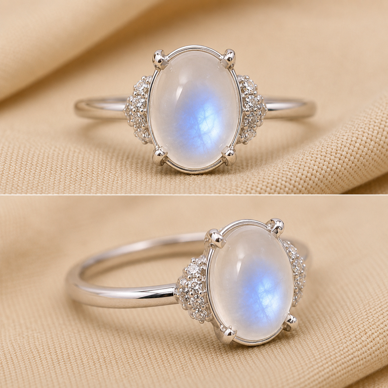 Moonstone Rings | 8x10mm | Pre-order