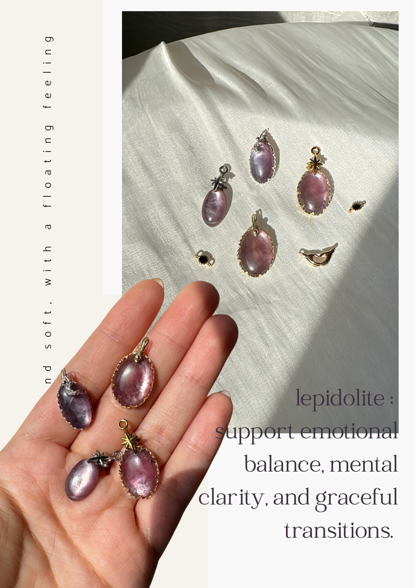 Lepidolite Glow in light Necklaces
