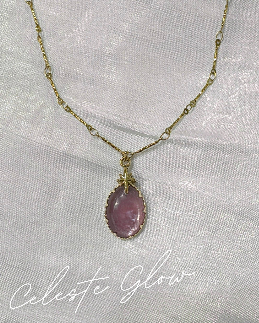 Lepidolite Glow in light Necklaces