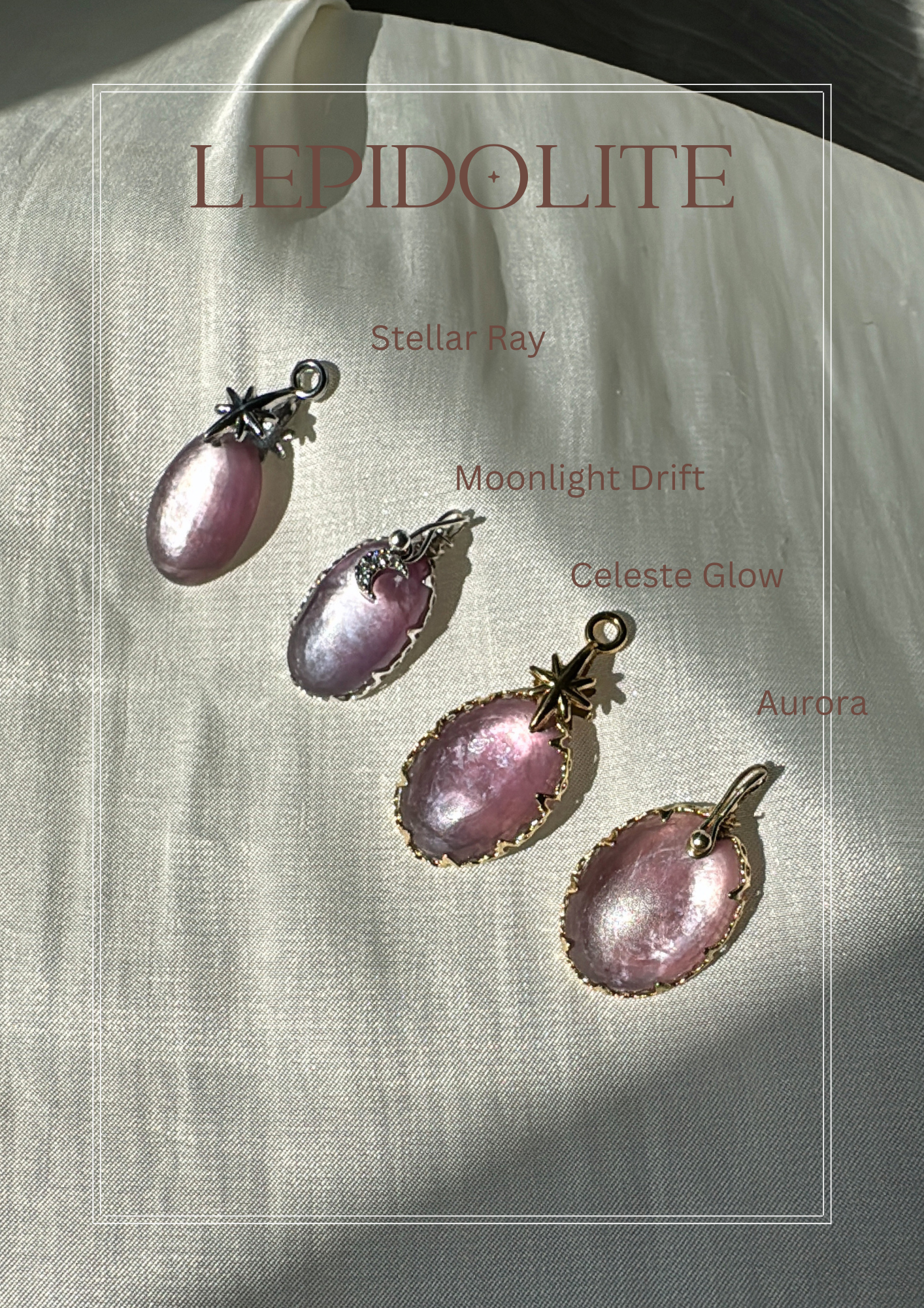 Lepidolite Glow in light Necklaces