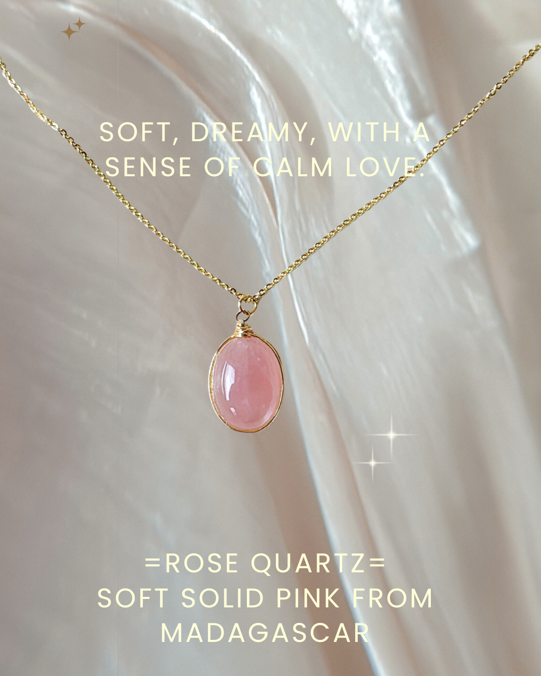 Solace Rose Quartz Long Necklace