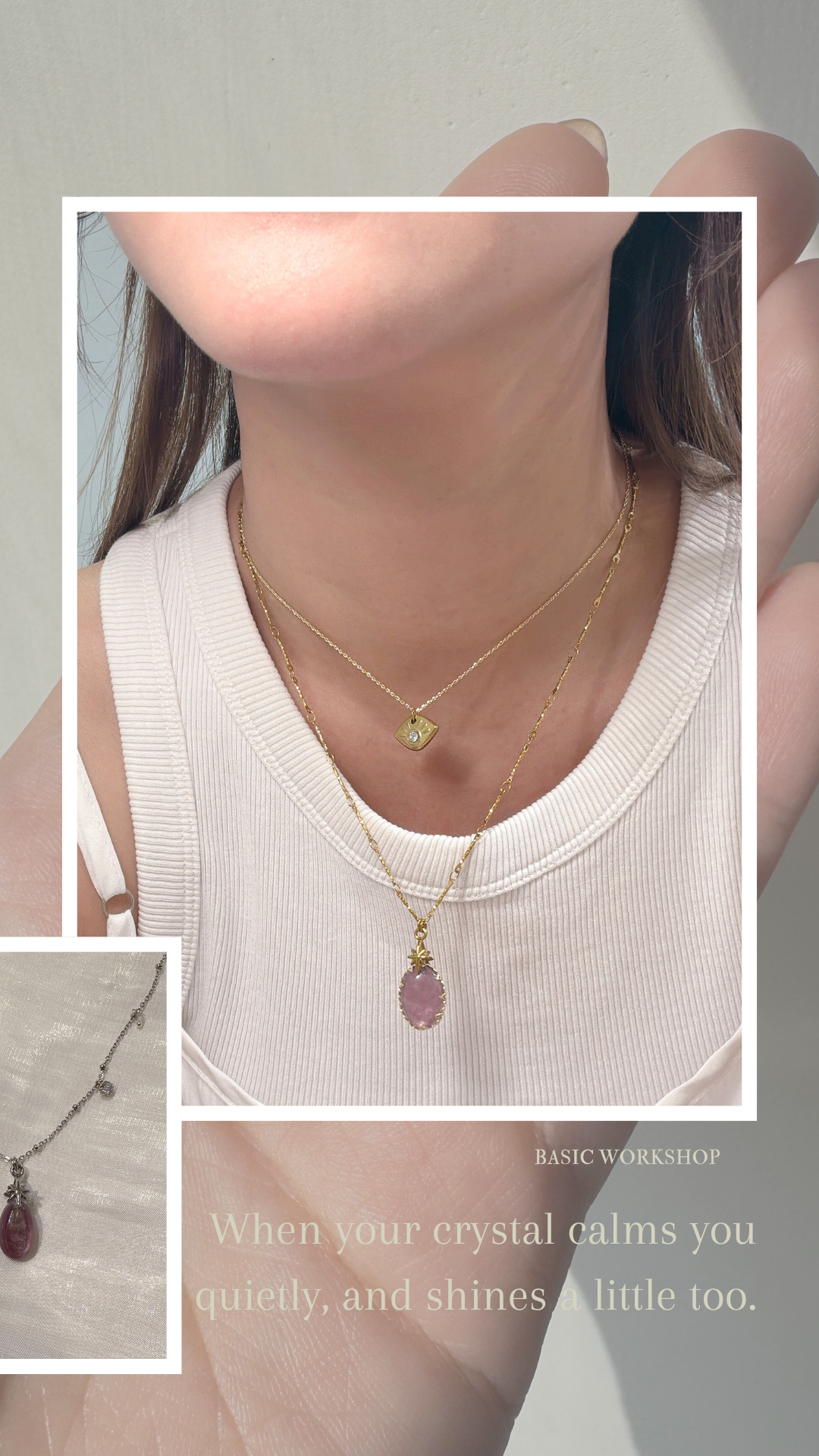 Lepidolite Glow in light Necklaces