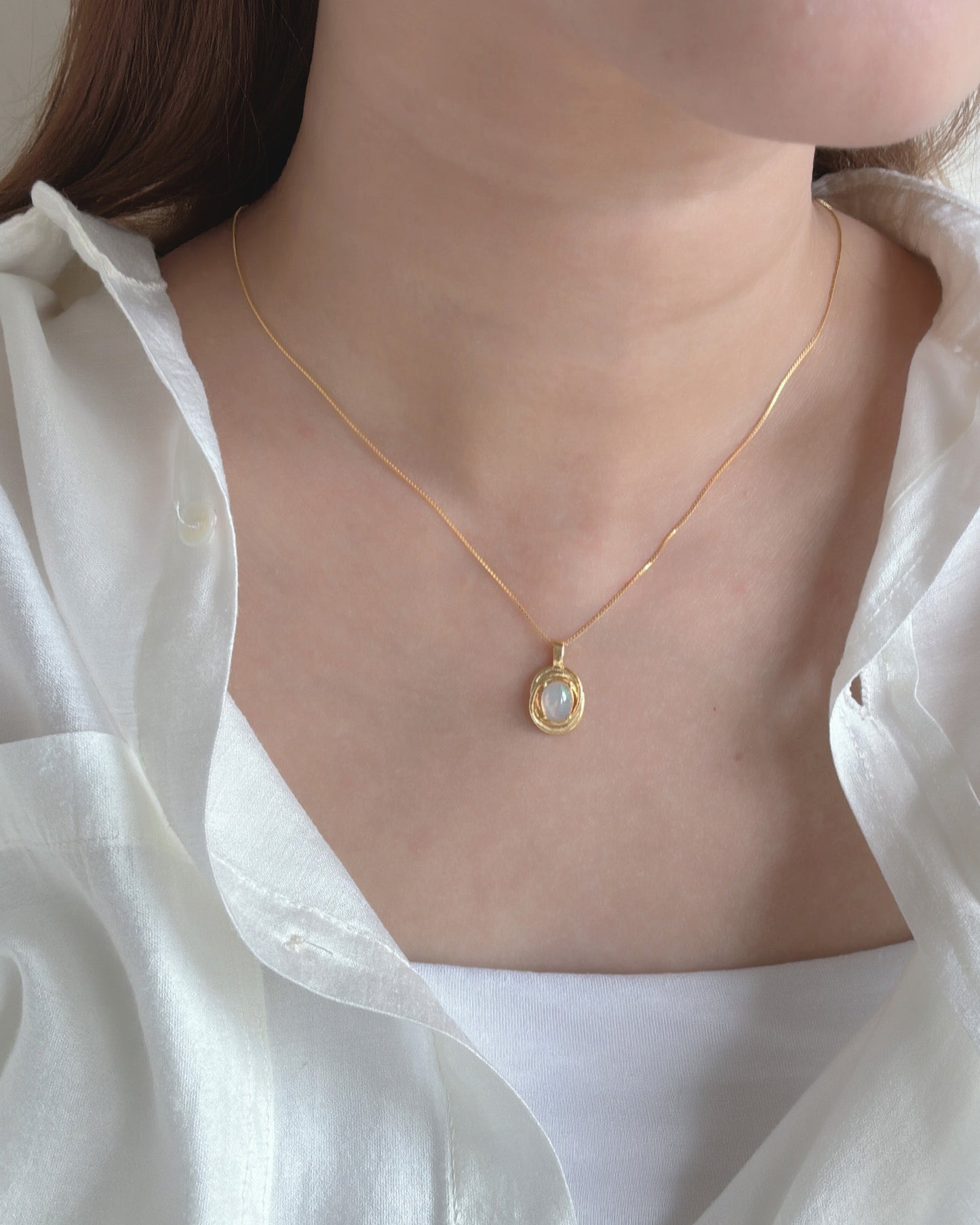 Opal Infinity Necklace