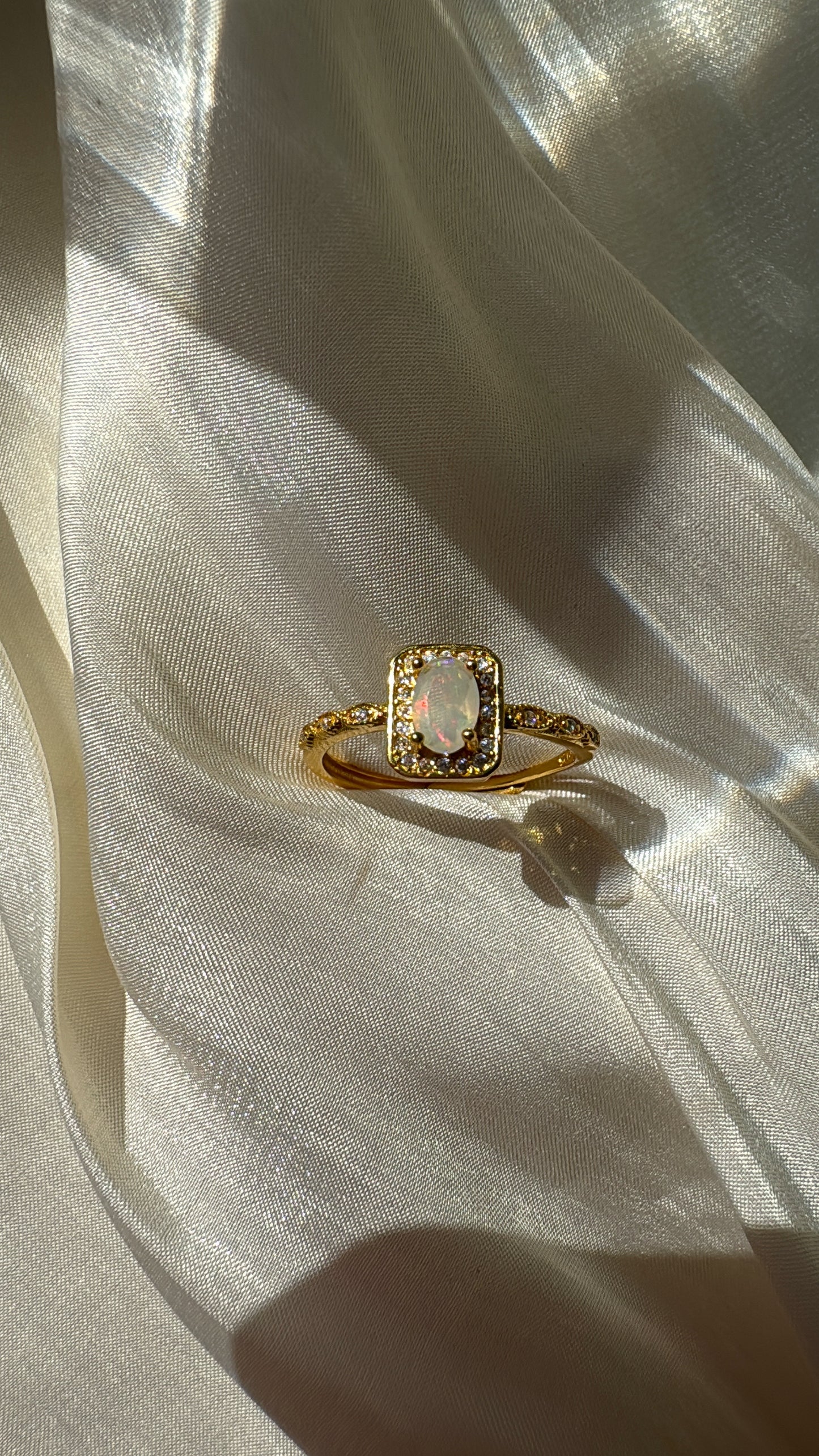 Meringue Opal Rings