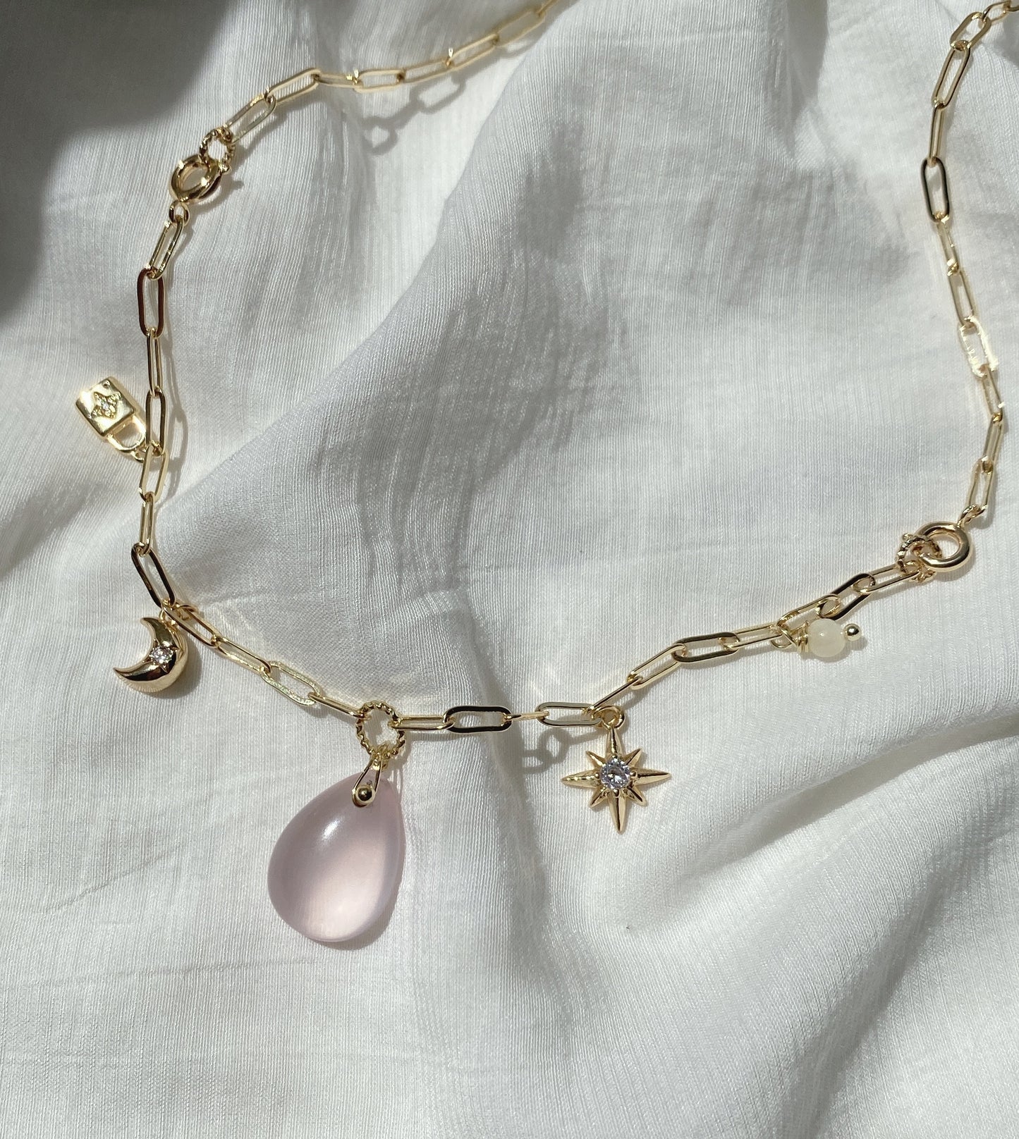 Sweet Dream* Rose Quartz 2-way necklace