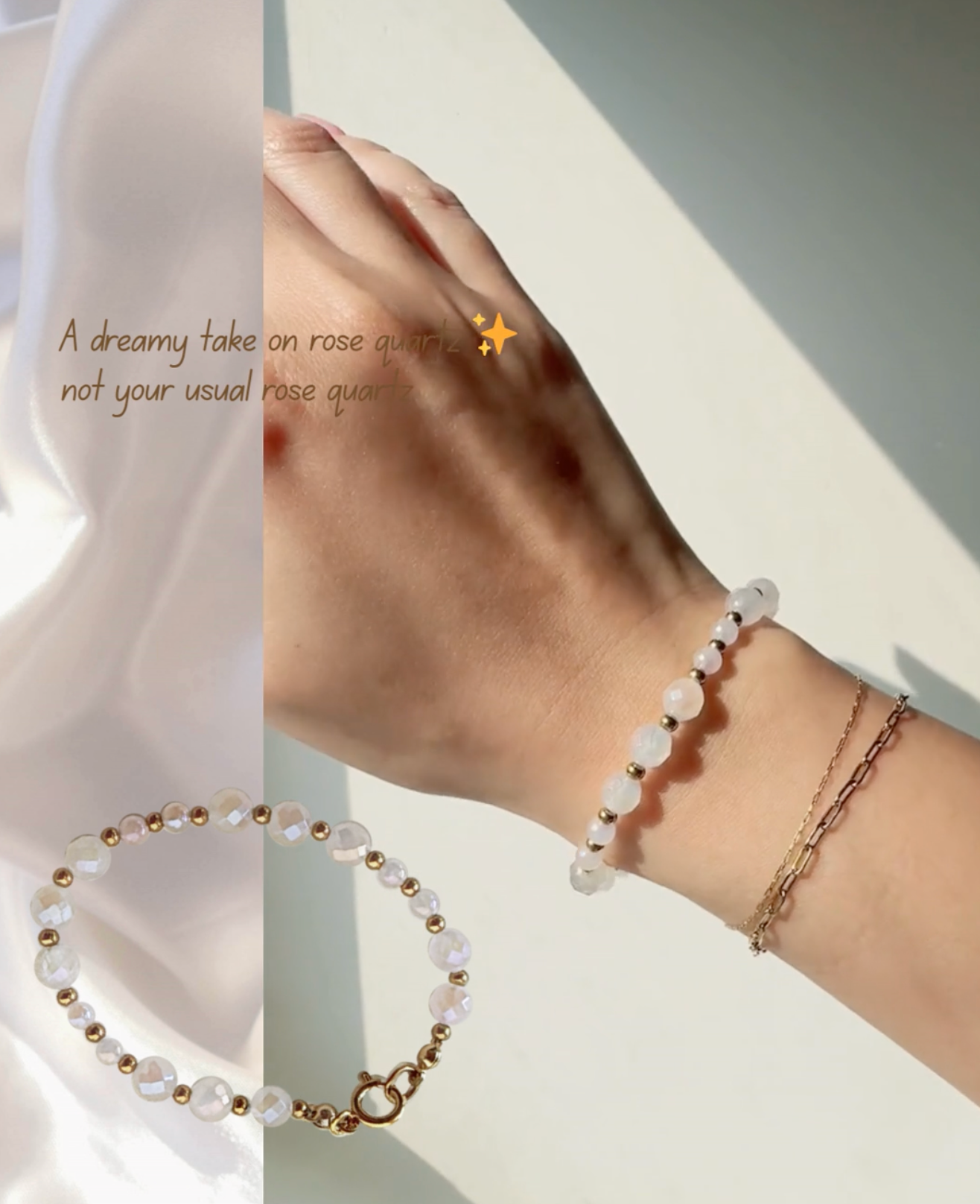 Rose Quartz + Locket | Serena Set