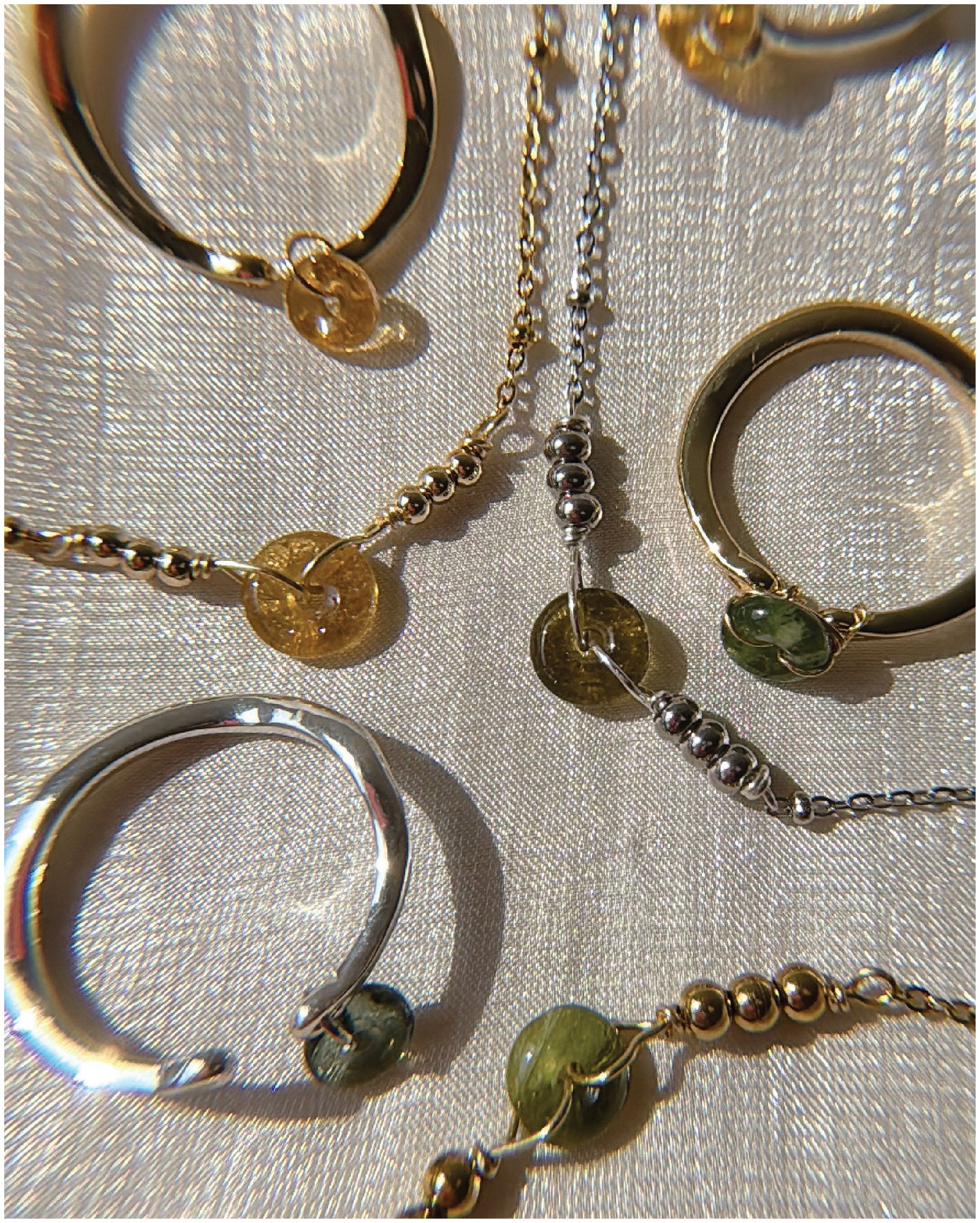 平安扣戒指| Lucky Doughnut Tourmaline Rings