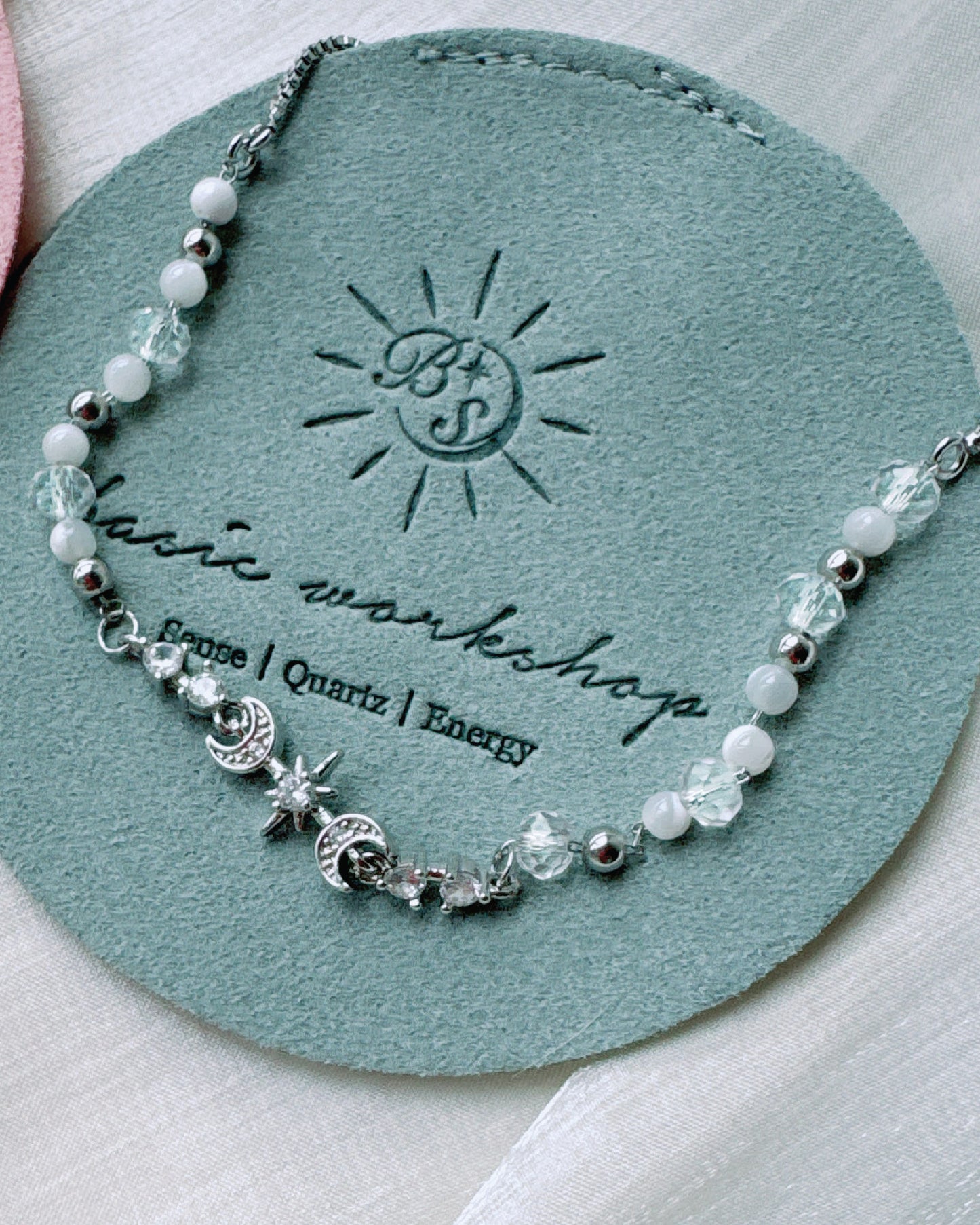 Celestial Bracelet | Mother of Pearl and Clear Quartz