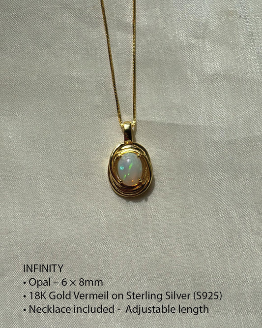 Opal Infinity Necklace