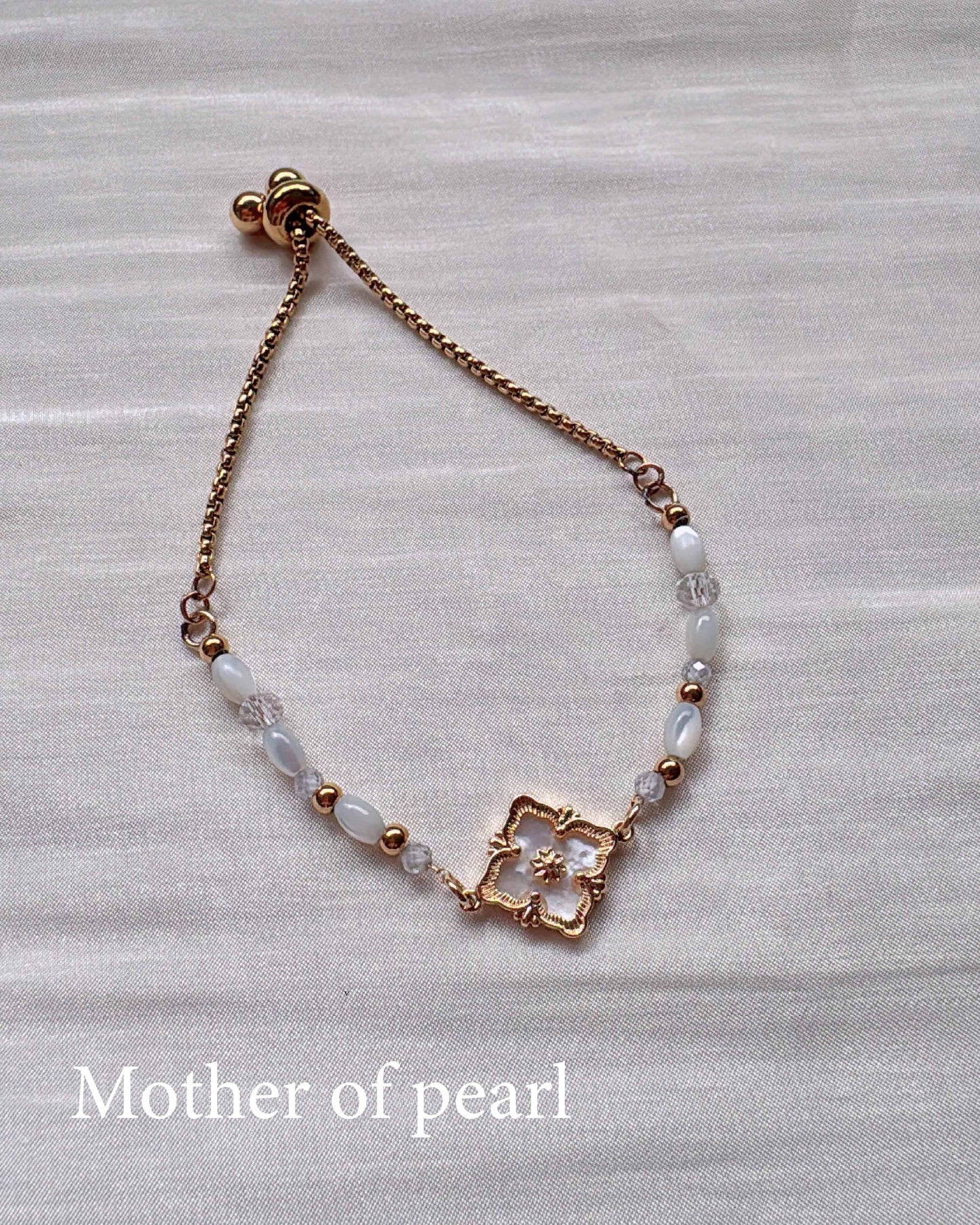 Pink Blush Bracelet Collection|Moganite|Mother of Pearl|Rose Quartz||Tourmaline