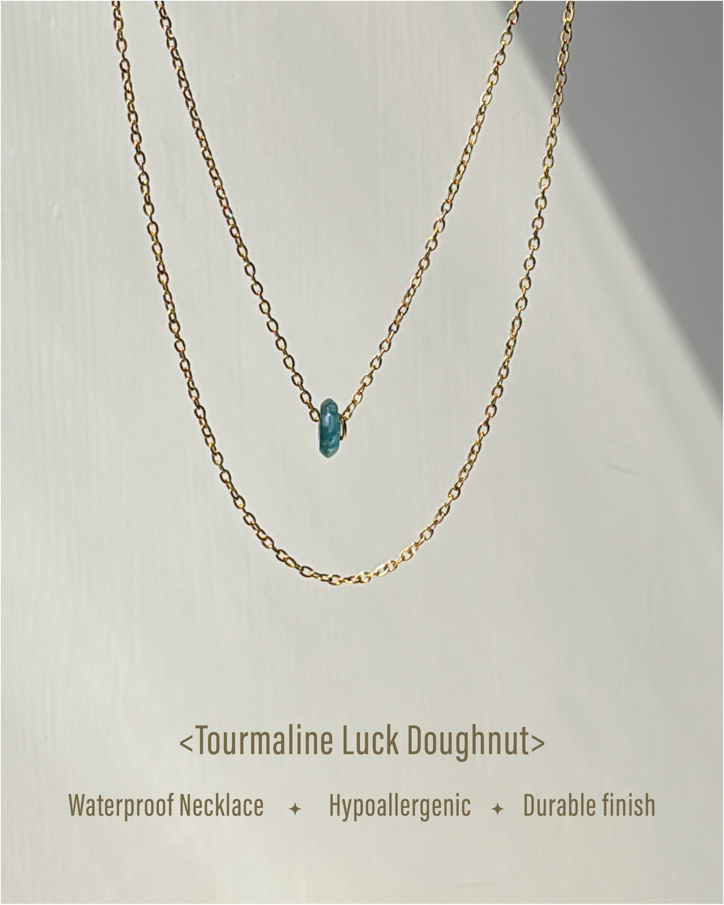 平安扣頸鏈| Lucky Doughnut Tourmaline Layers Necklace