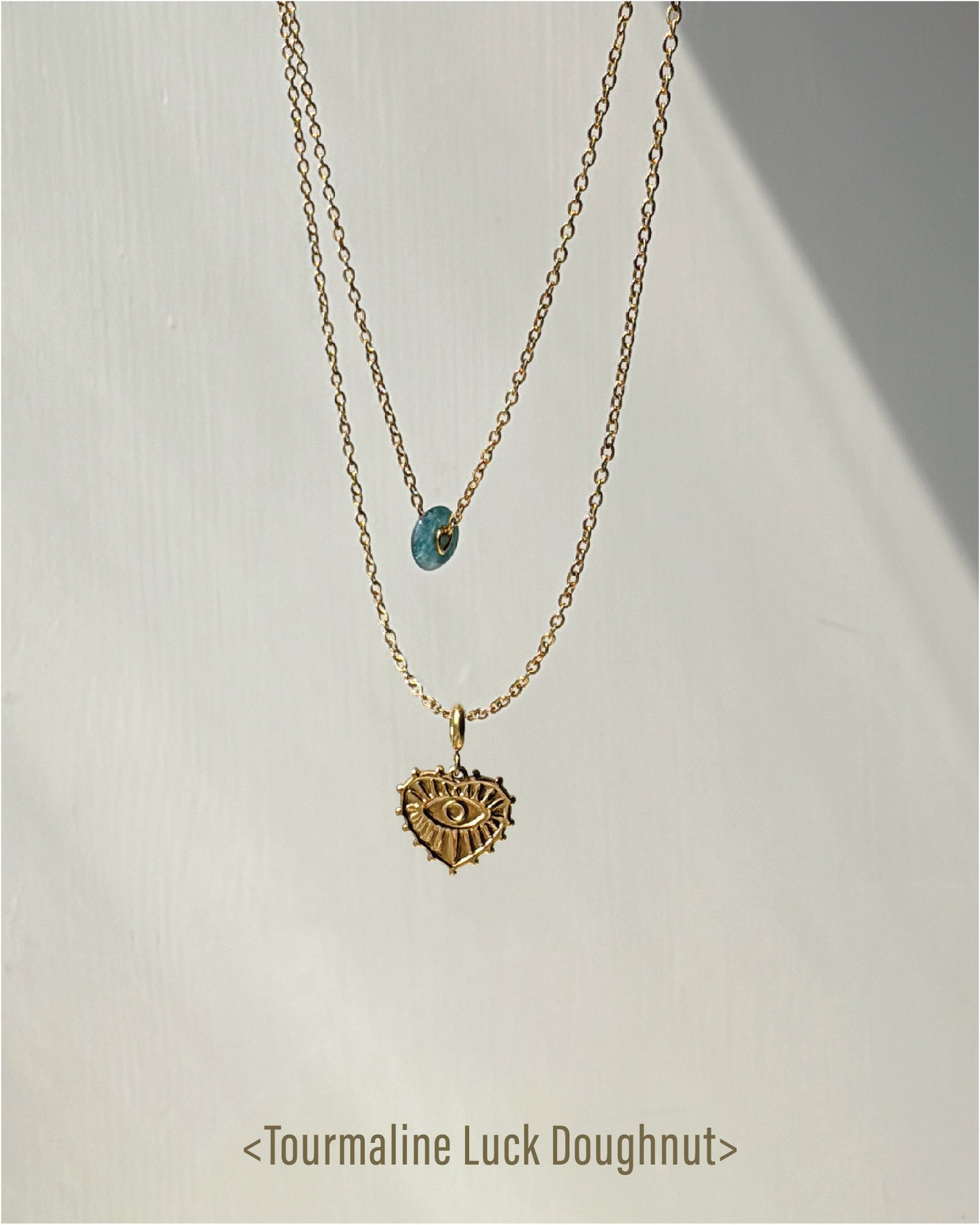 平安扣頸鏈| Lucky Doughnut Tourmaline Layers Necklace