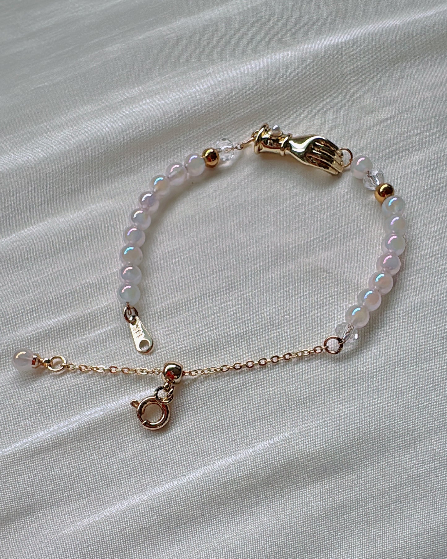 Pink Blush Bracelet Collection|Moganite|Mother of Pearl|Rose Quartz||Tourmaline