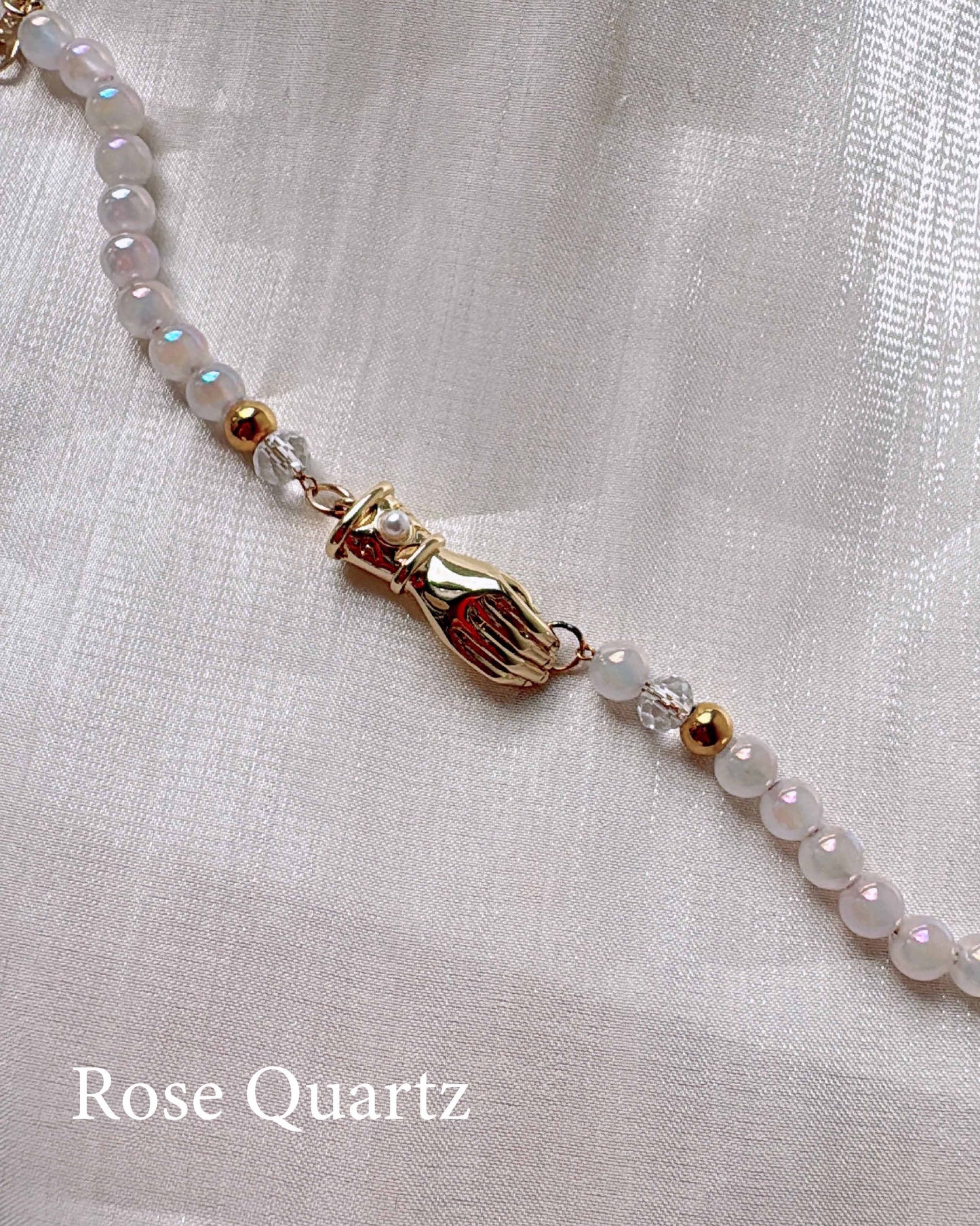 Pink Blush Bracelet Collection|Moganite|Mother of Pearl|Rose Quartz||Tourmaline