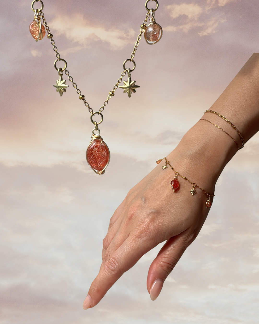 Sunstone 2ways Neckalce