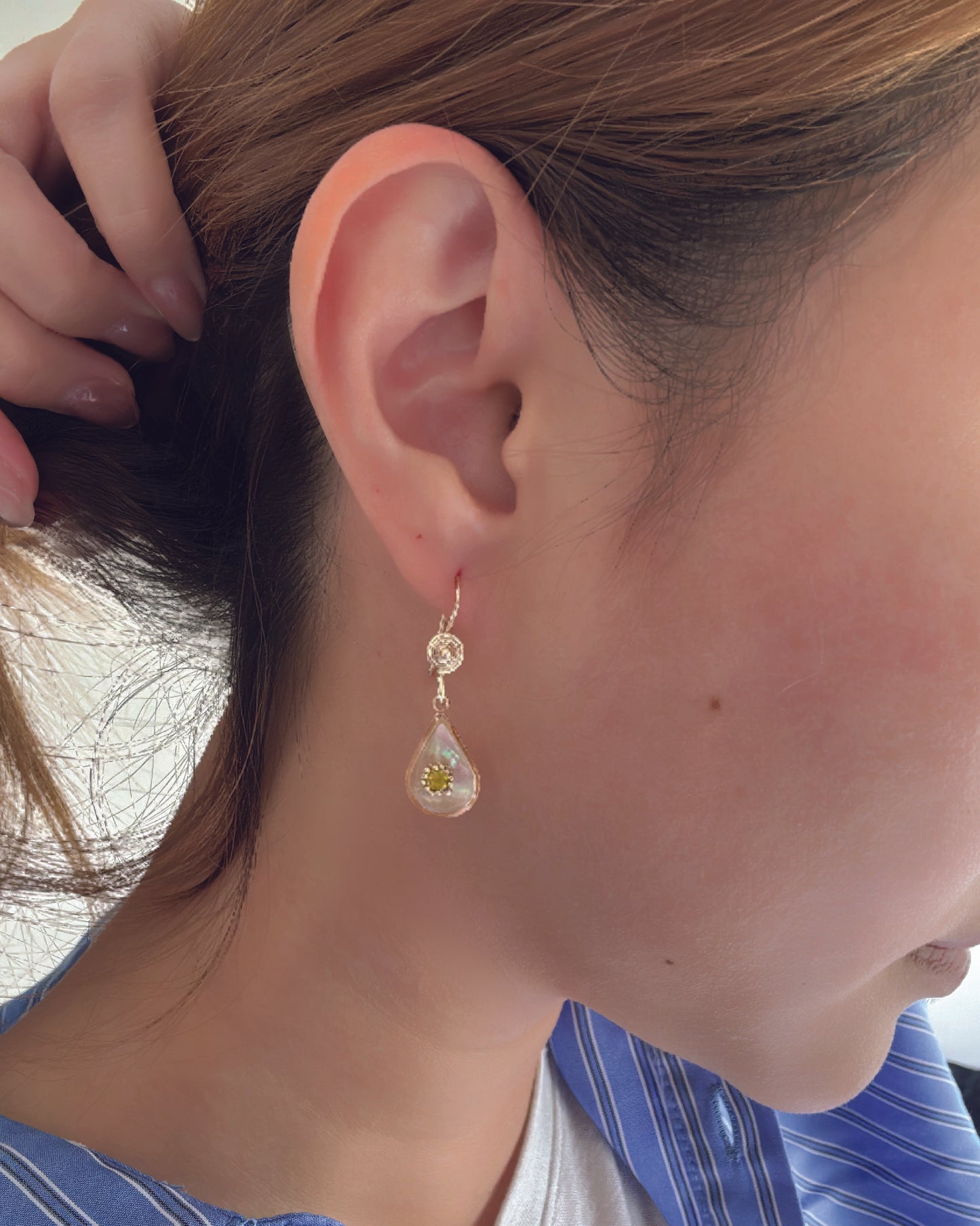 Earrings for Her | Herkimer , Rose Quartz, Shell, Garnet