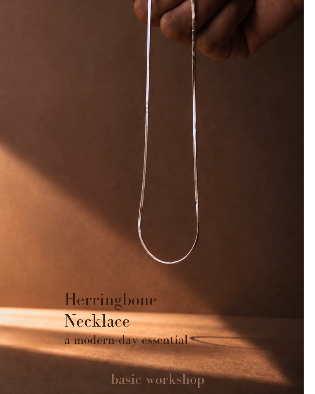 Classic Herringbone Necklace (S925)