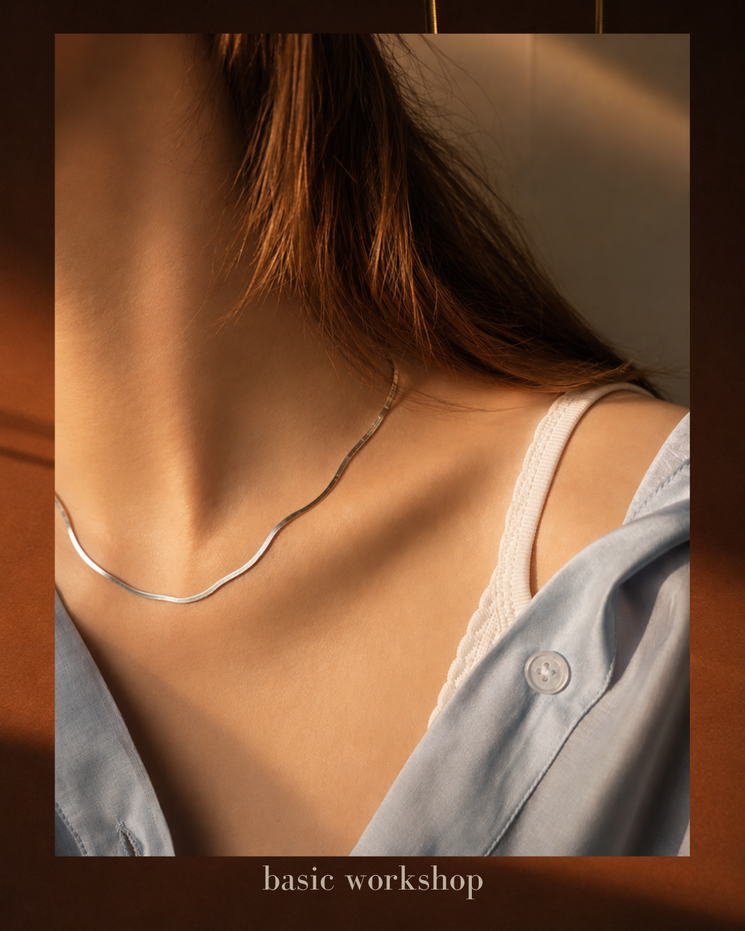 Classic Herringbone Necklace (S925)