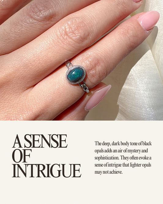 Black Opal Rings
