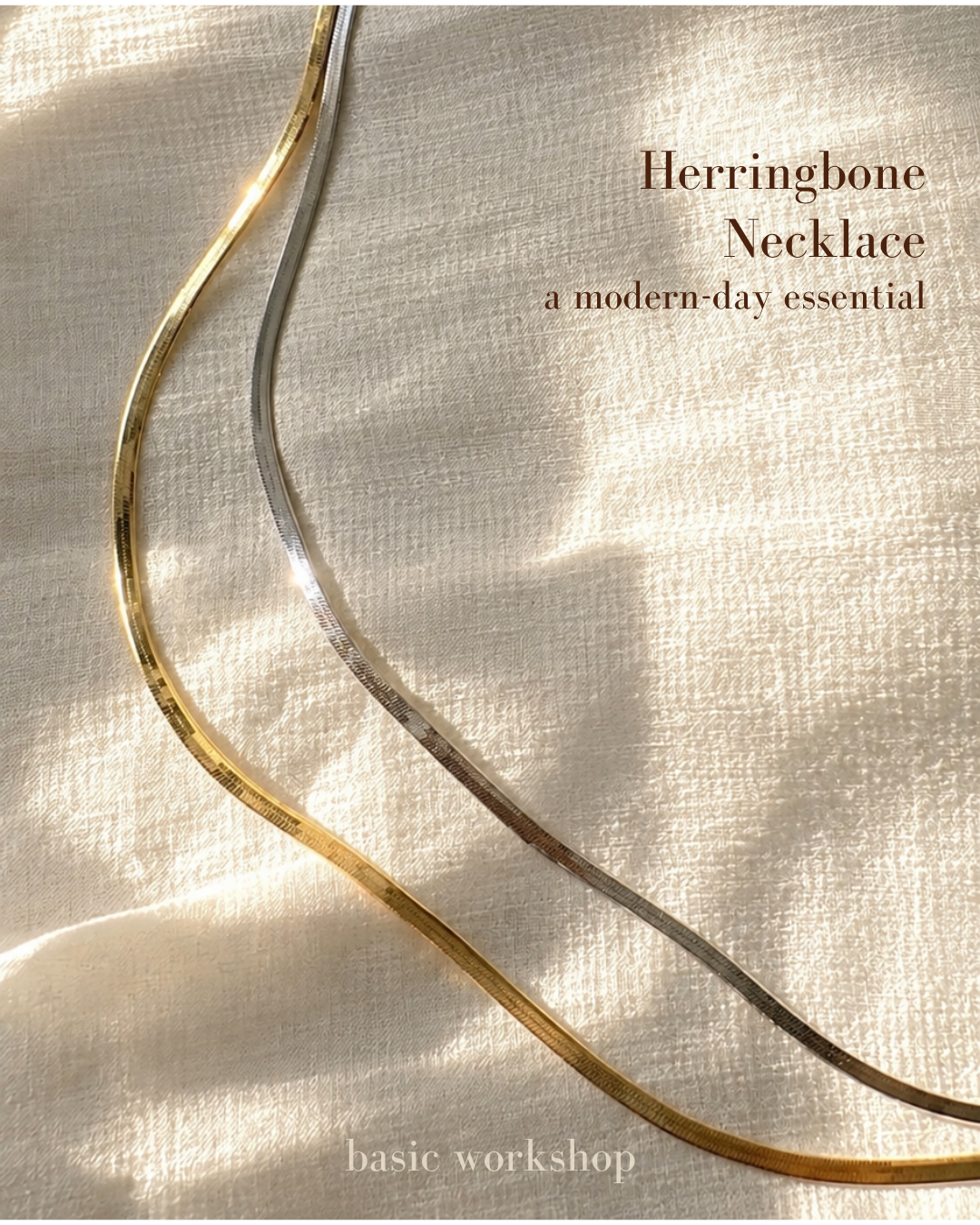 Classic Herringbone Necklace (S925)