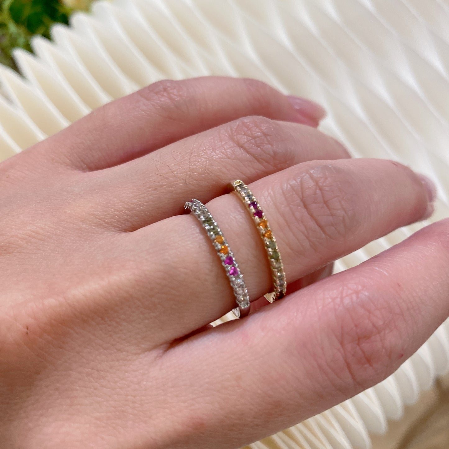 Rainbow Fine Rings