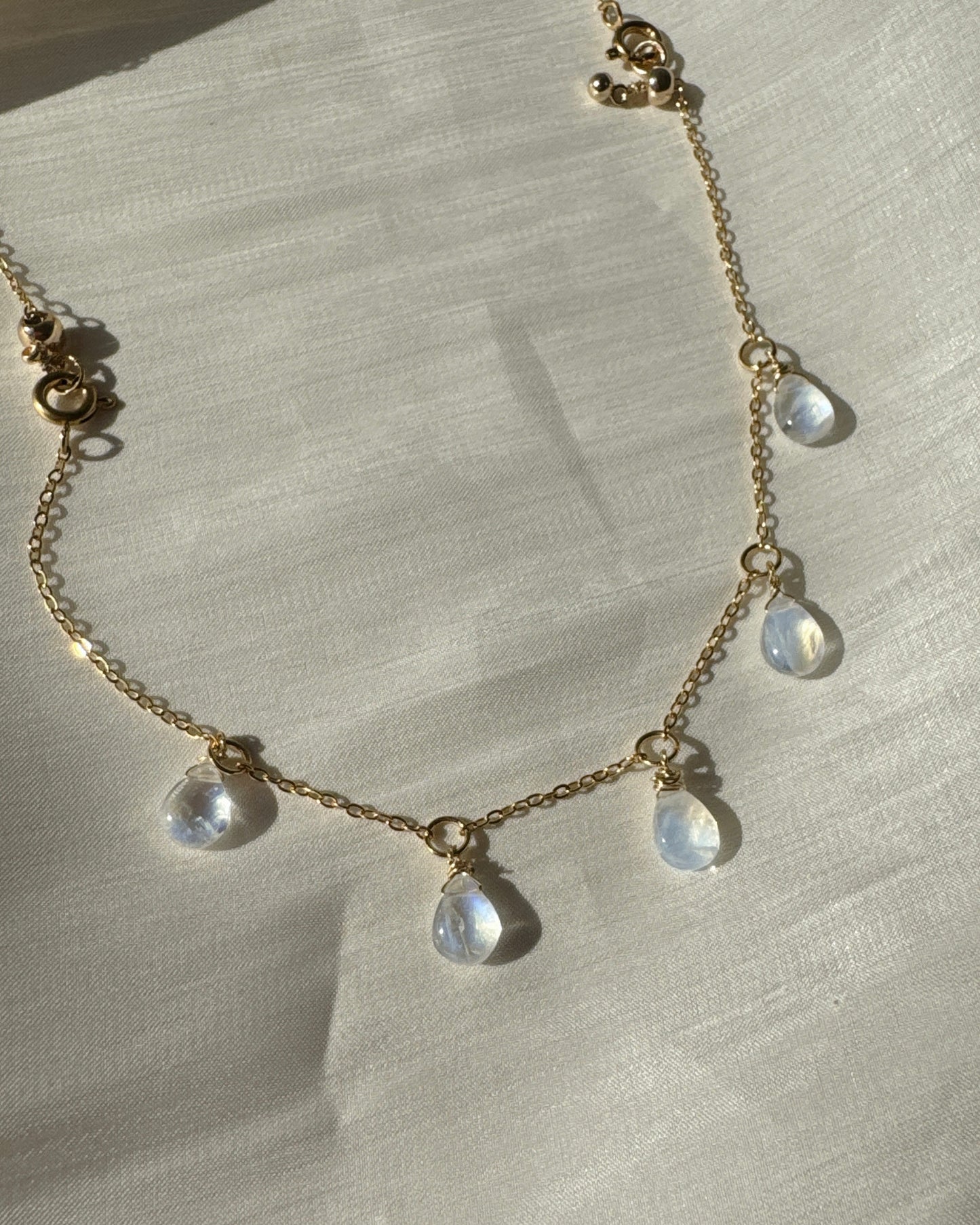 5 Drops Moonstone 2ways Necklace