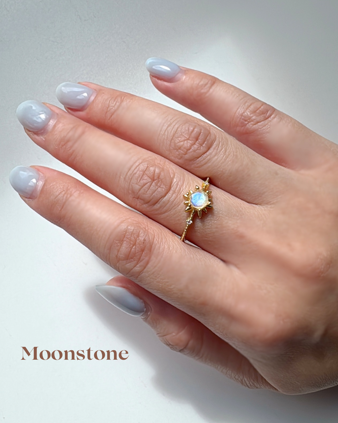 Solar Light Rings| Moonstone|Opal
