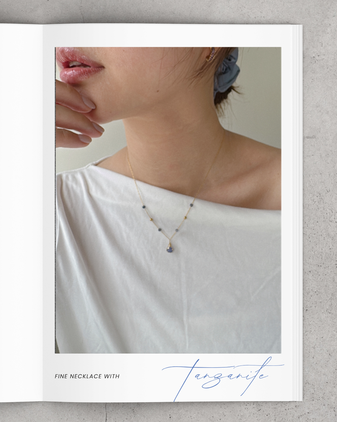 Tanzanite Fine Line Necklace