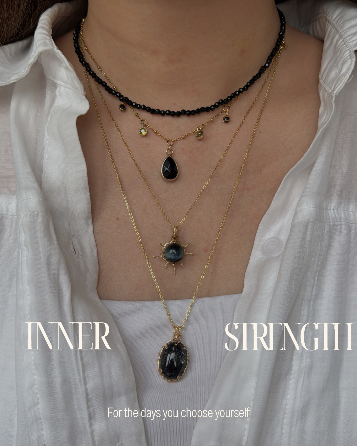 Black Rutilated Handcrafted Necklace