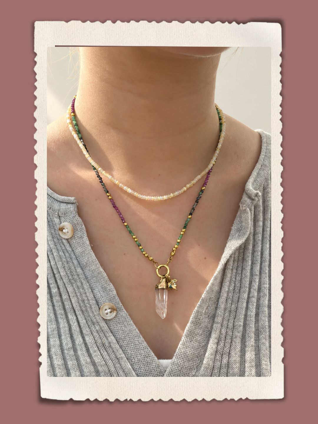Ruby Zoisite Necklace