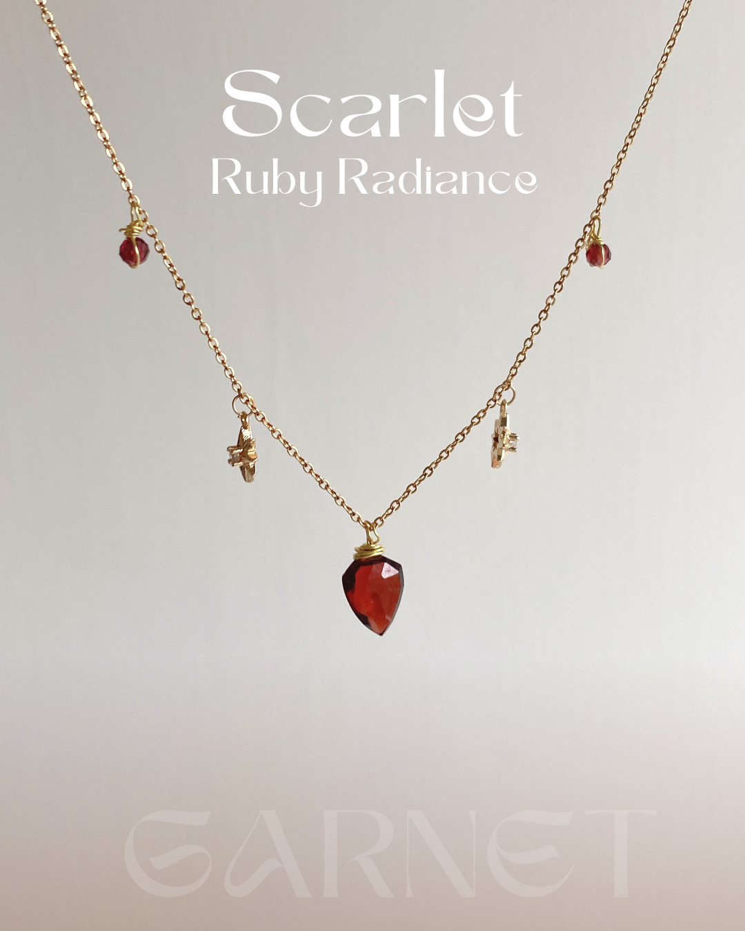 Garnet Celestial Necklace