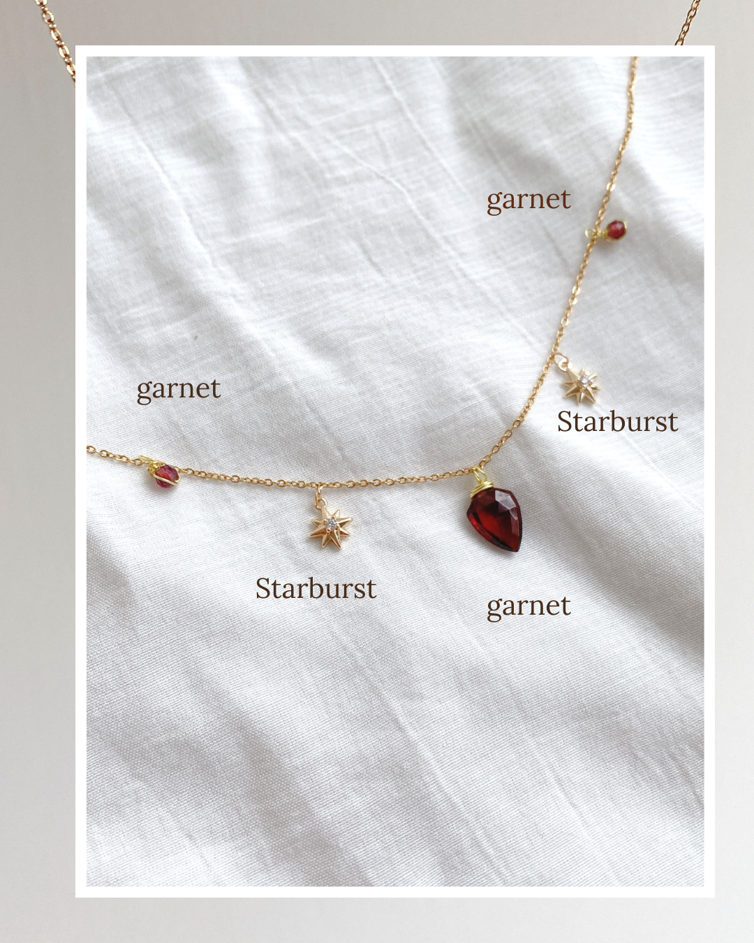 Garnet Celestial Necklace