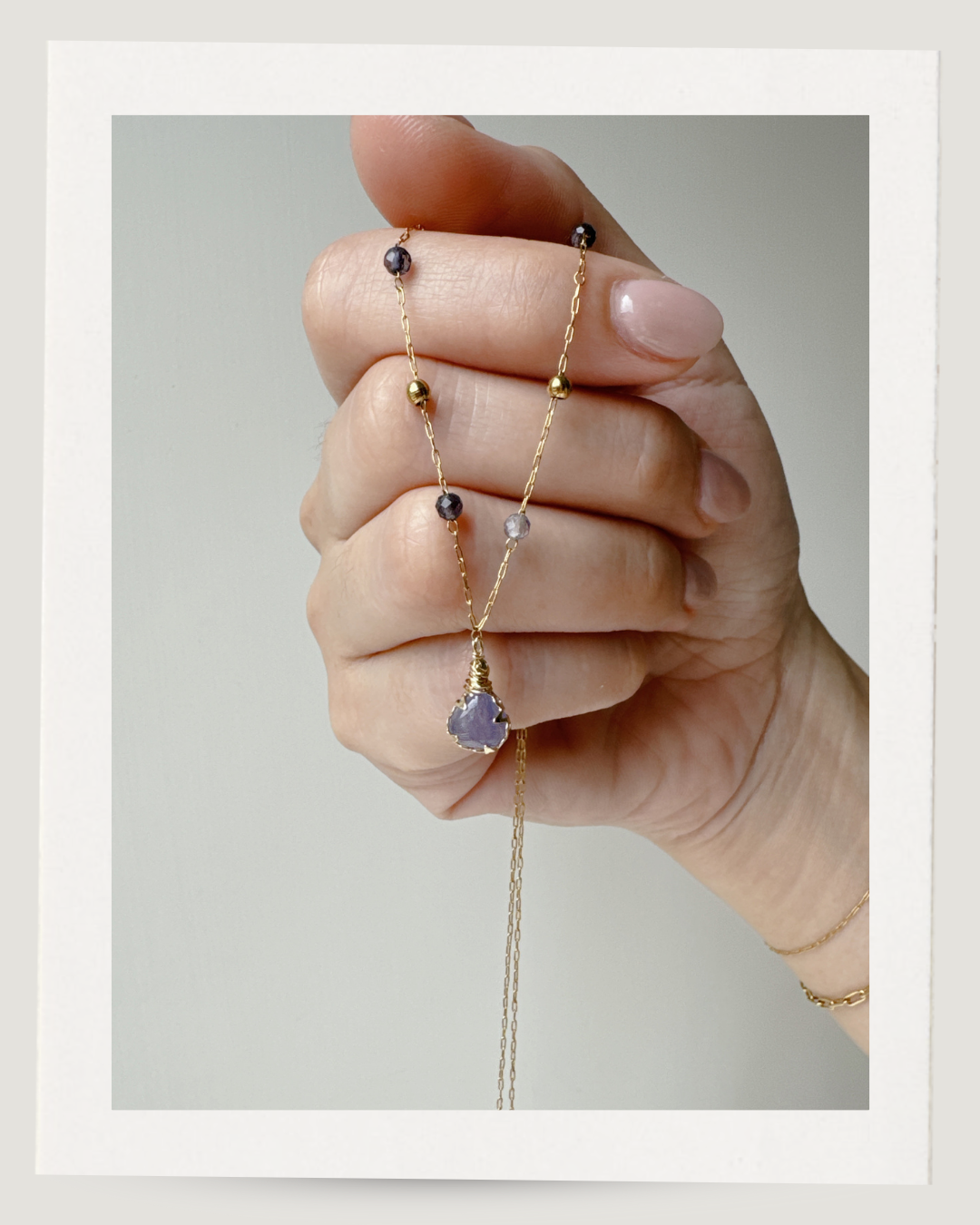Tanzanite Fine Line Necklace