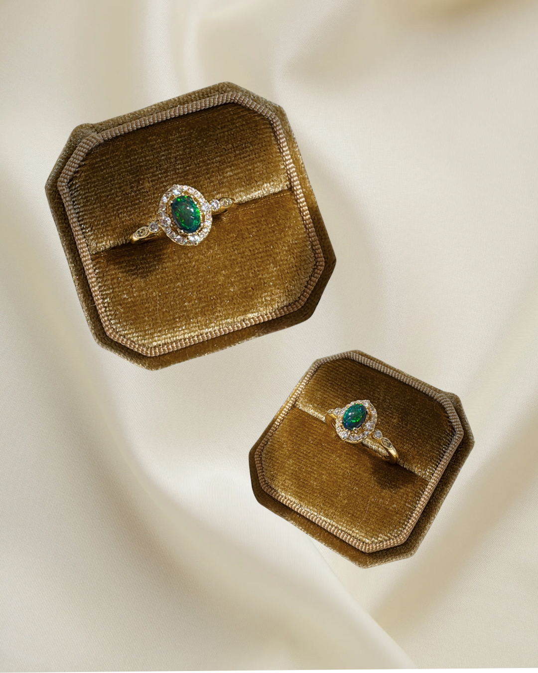 Black Opal Elan Rings