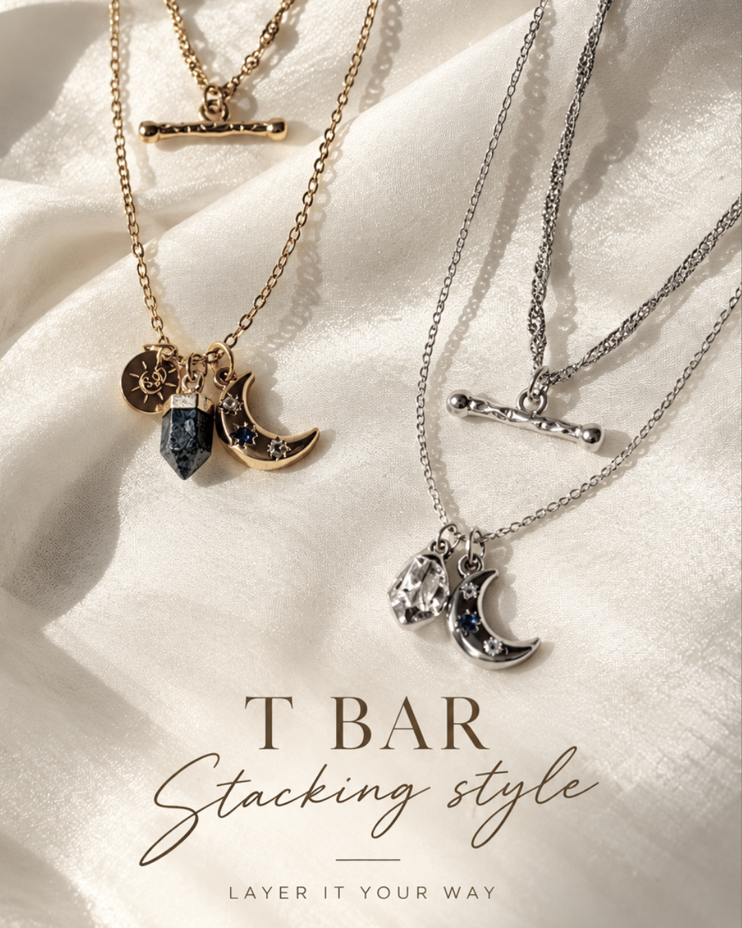 T-Bar Layered Necklace ✦