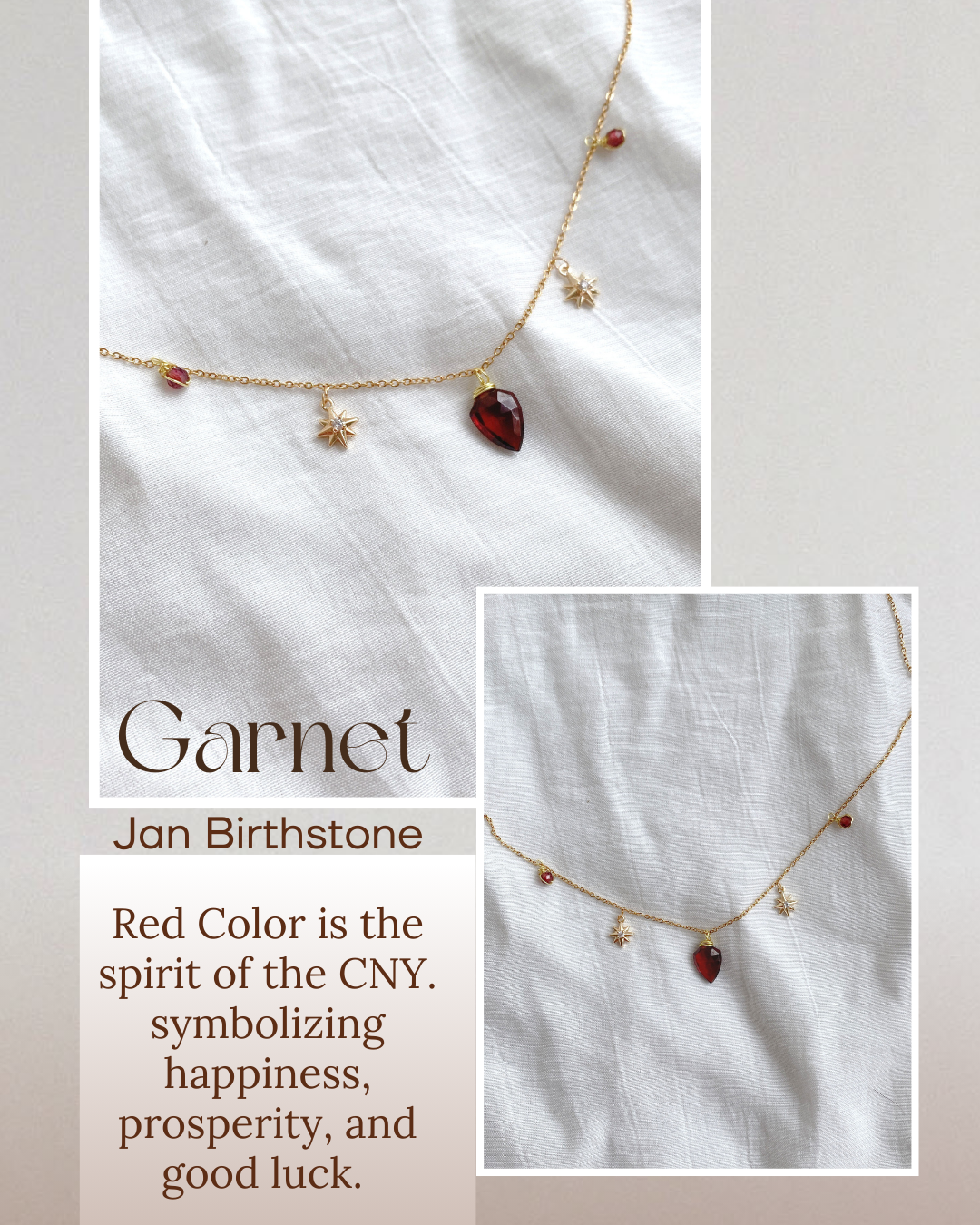 Garnet Celestial Necklace