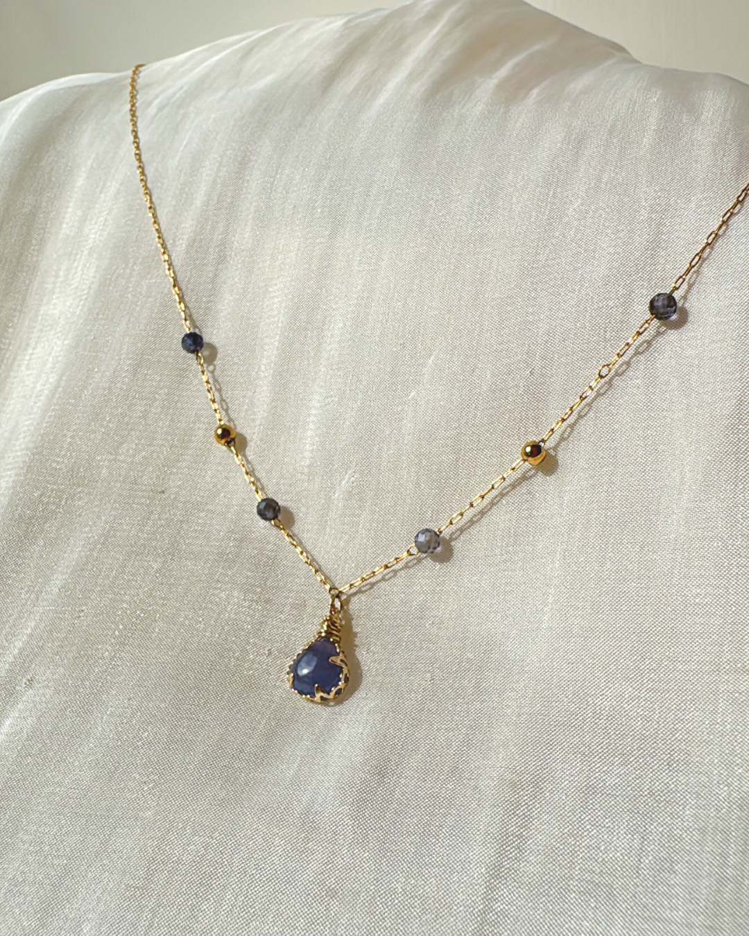 Tanzanite Fine Line Necklace