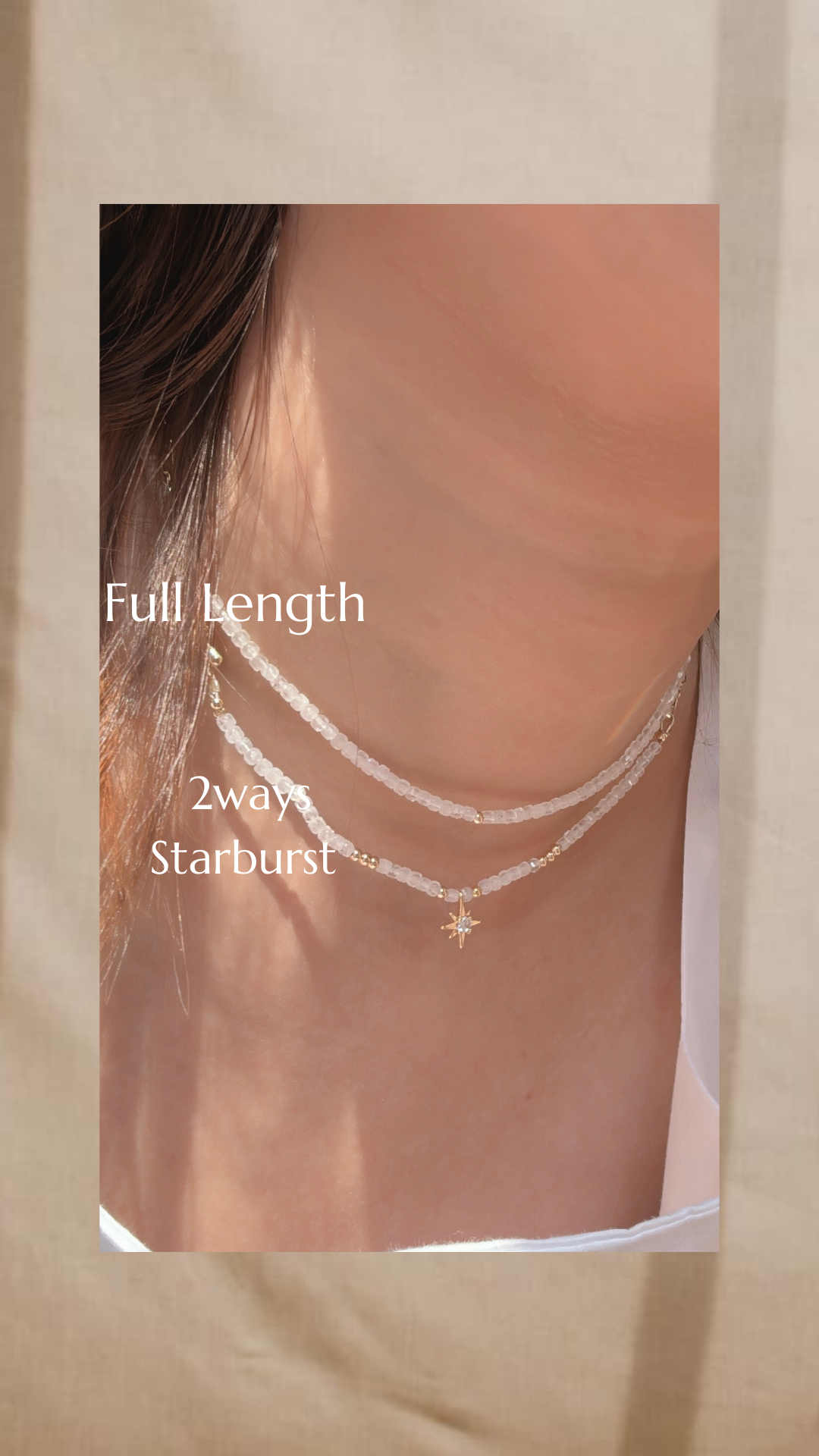 Starburst Moonstone 2ways Necklace