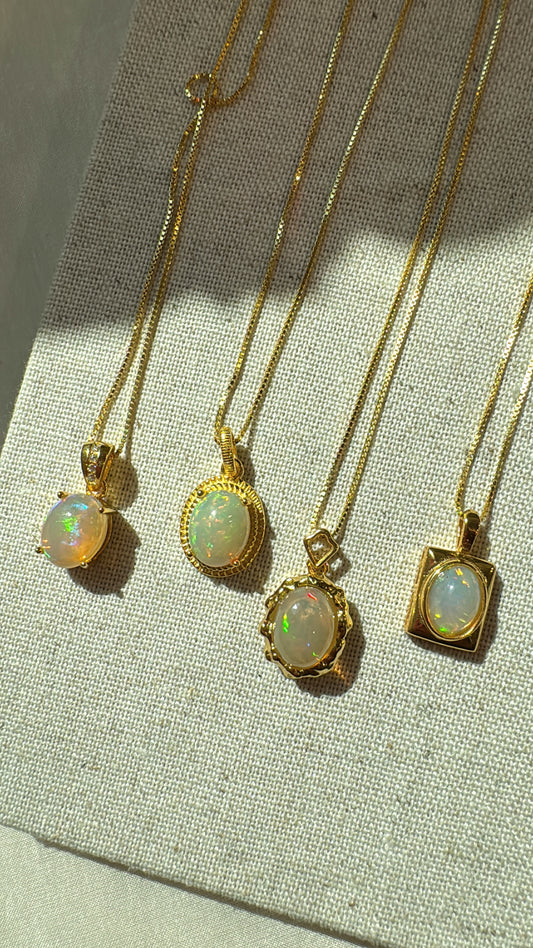 Soul Dance| Opal Gold Plated S925 Necklace