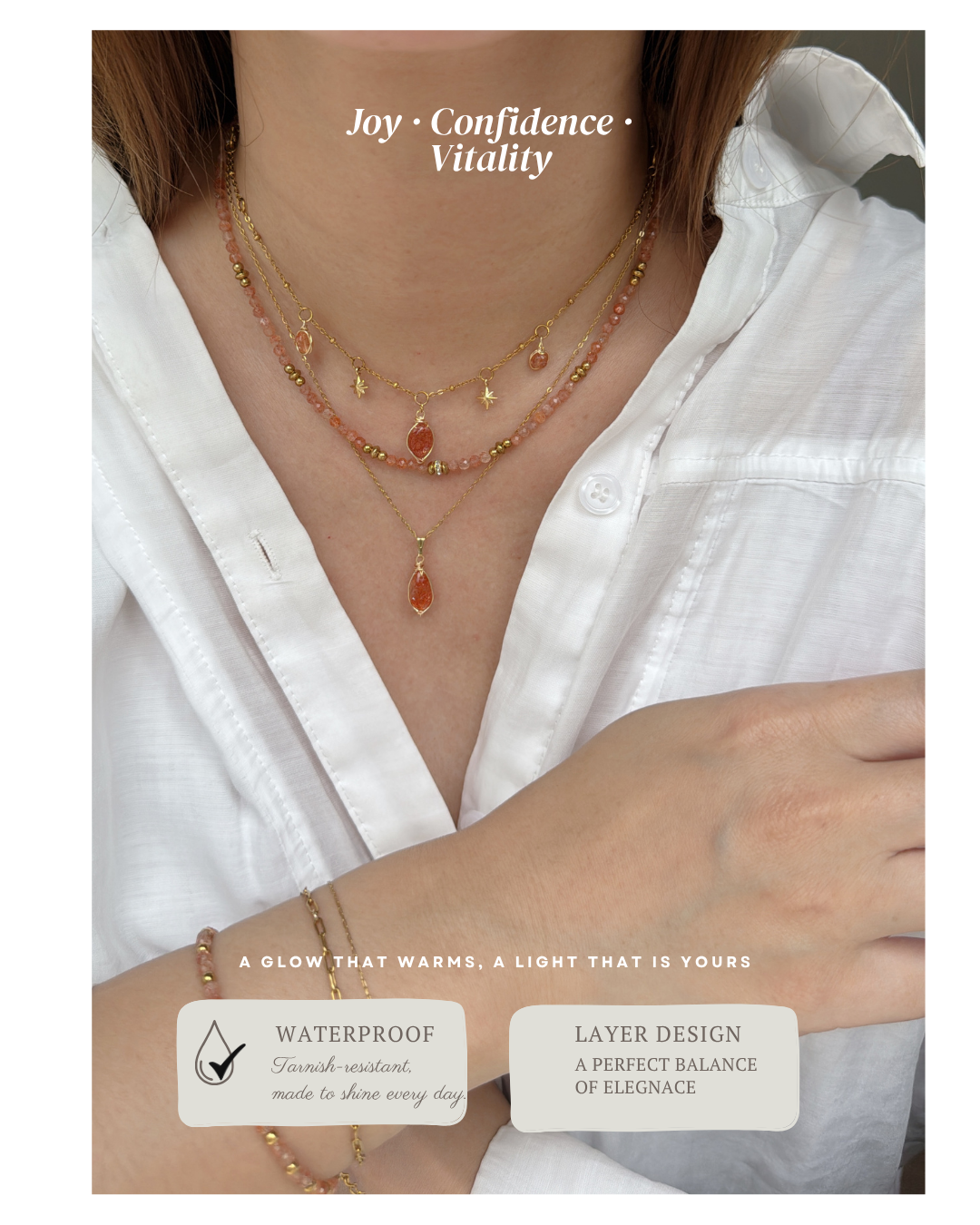 Sunstone 2ways Neckalce