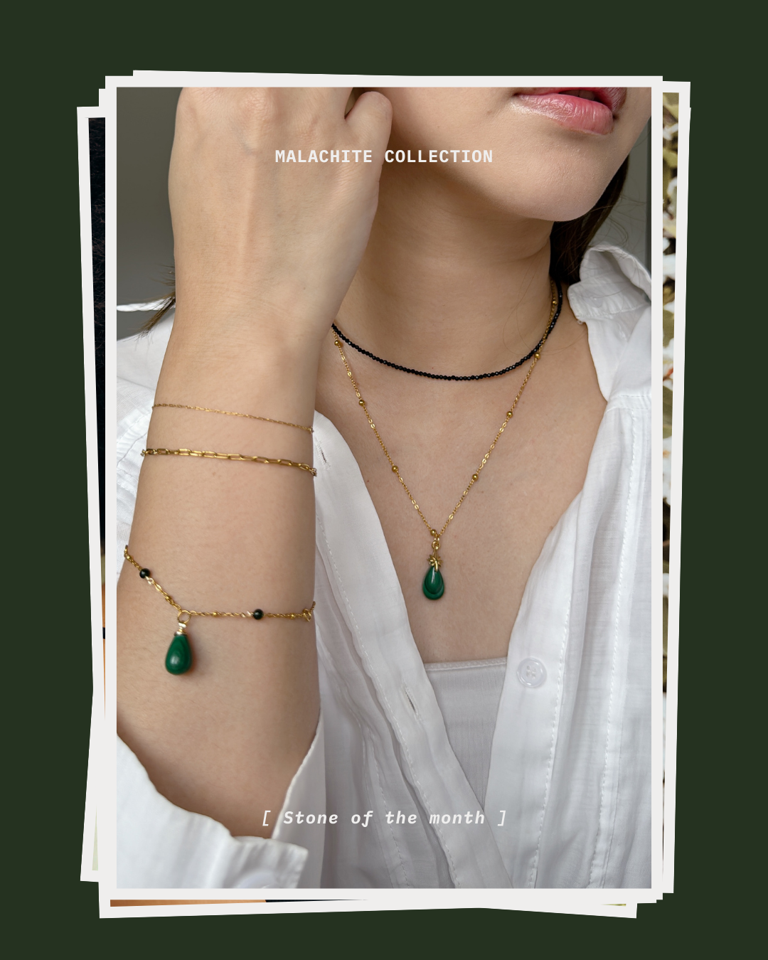 Malachite Stellar Ray Necklace