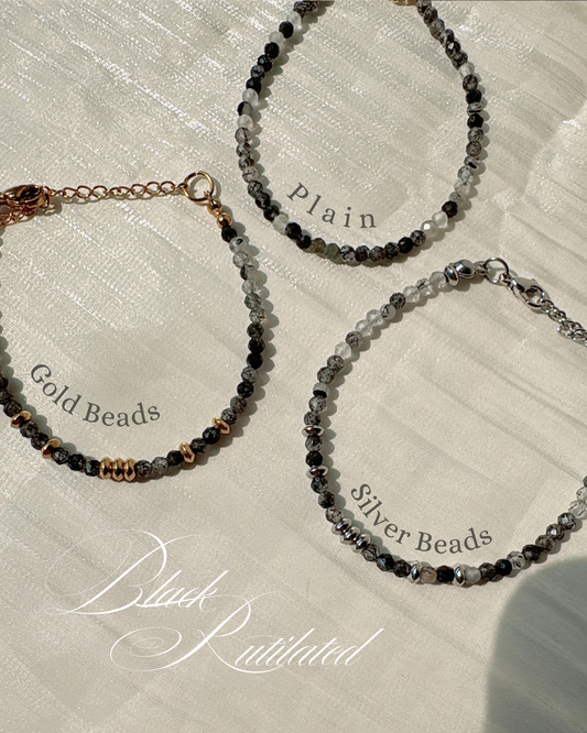 Black Rutilated Bracelet
