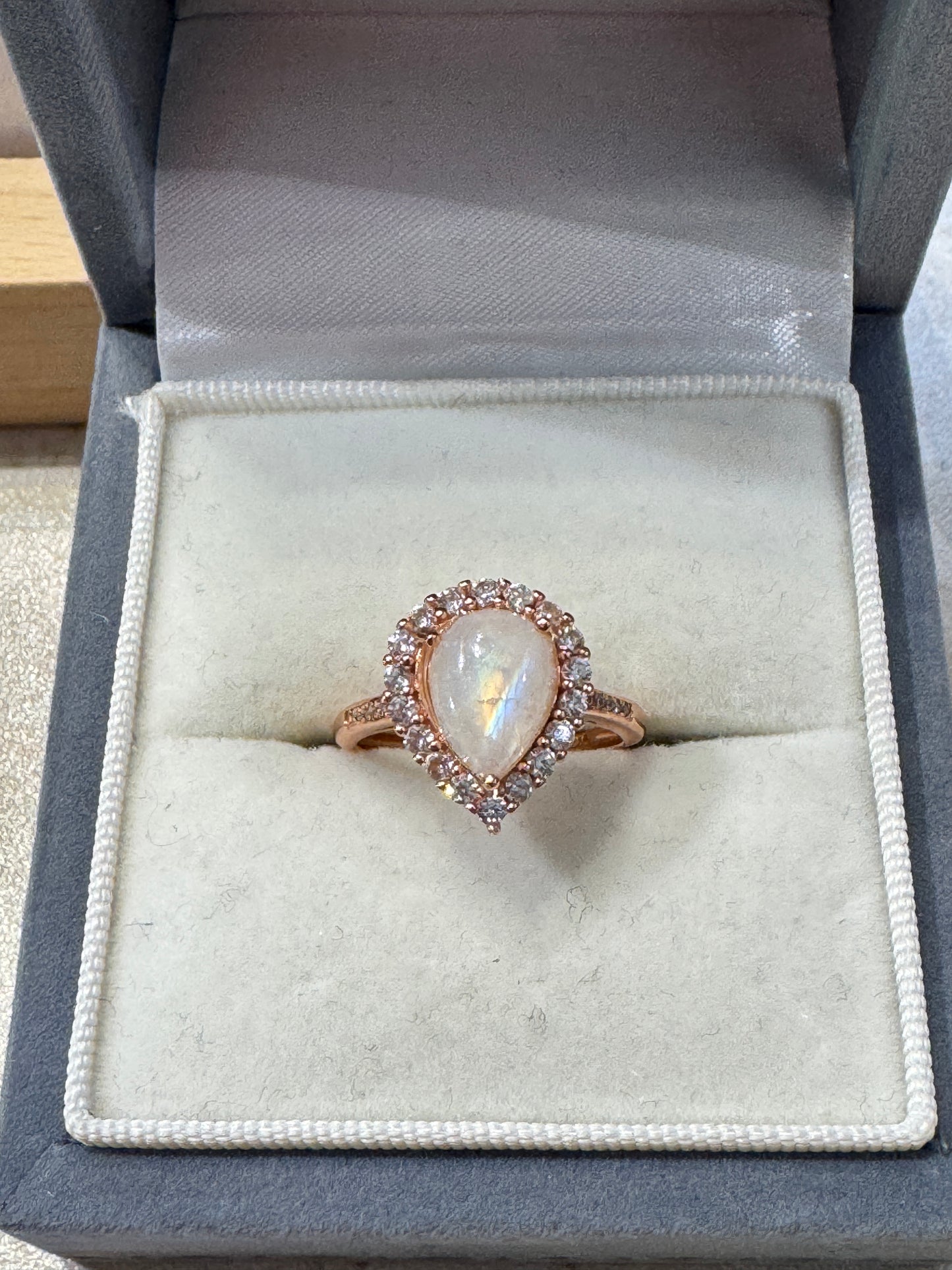 Pear-Shape Moonstone Rings