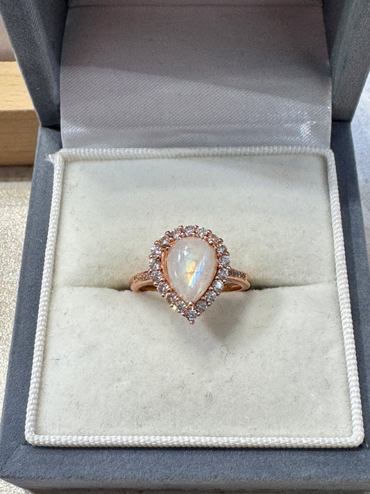 Pear-Shape Moonstone Rings