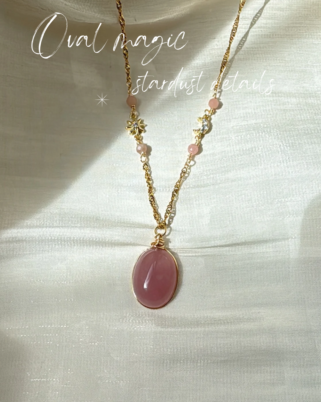 Silver Calm Rose Quartz Necklace